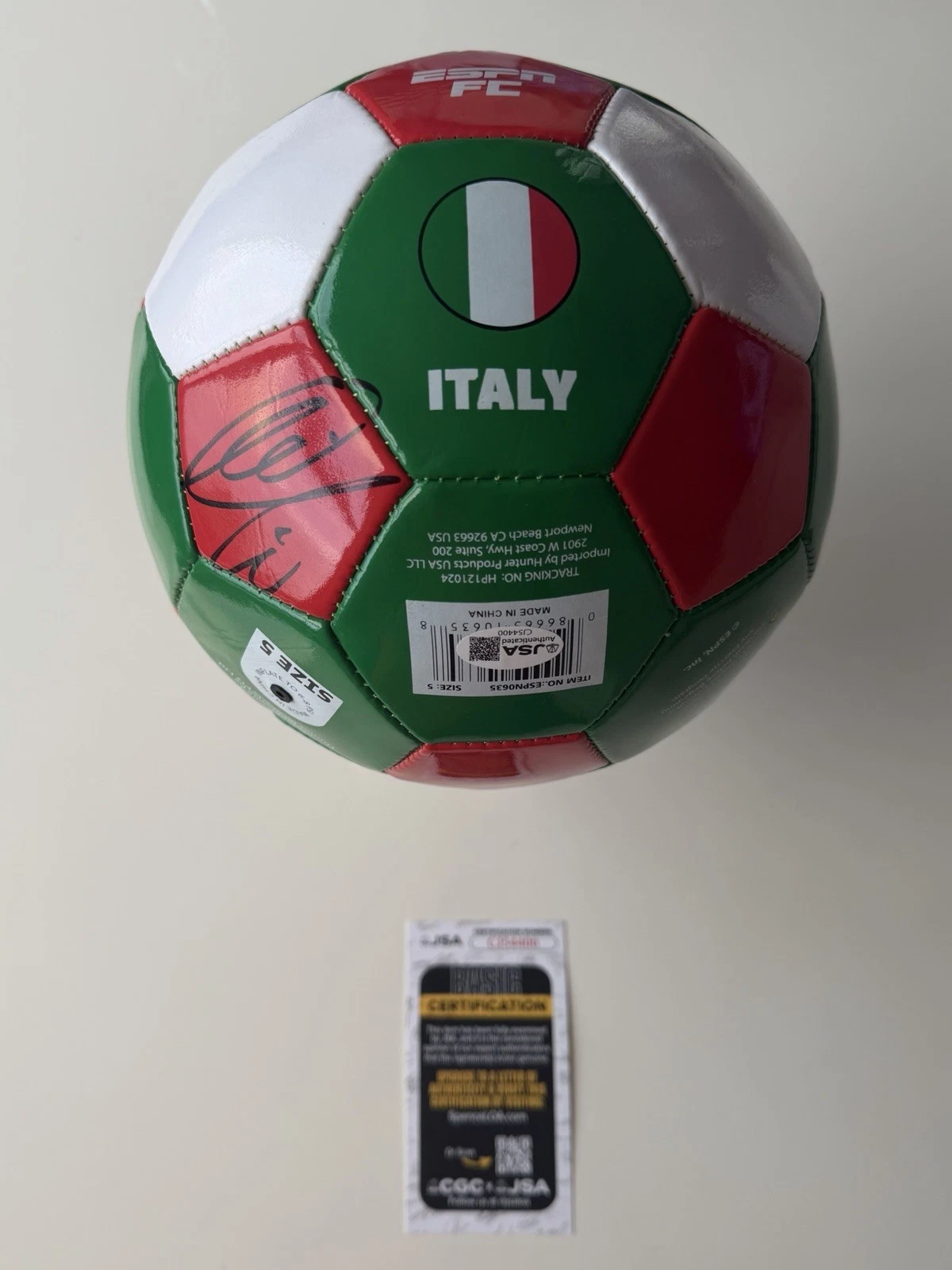 Francesco Totti Autographed Italy Soccer Ball 2006 World Cup JSA COA