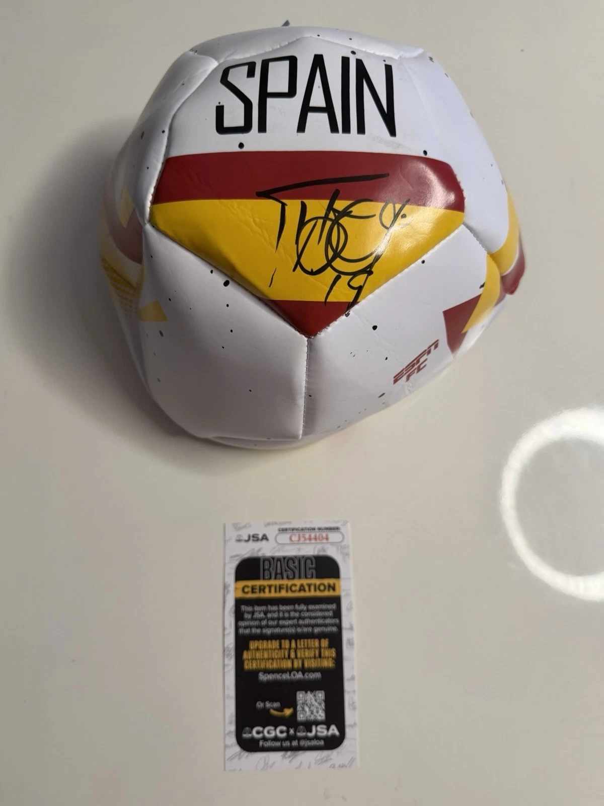 Fernando Llorente Autographed Spain Soccer Ball 2010 World Cup JSA COA