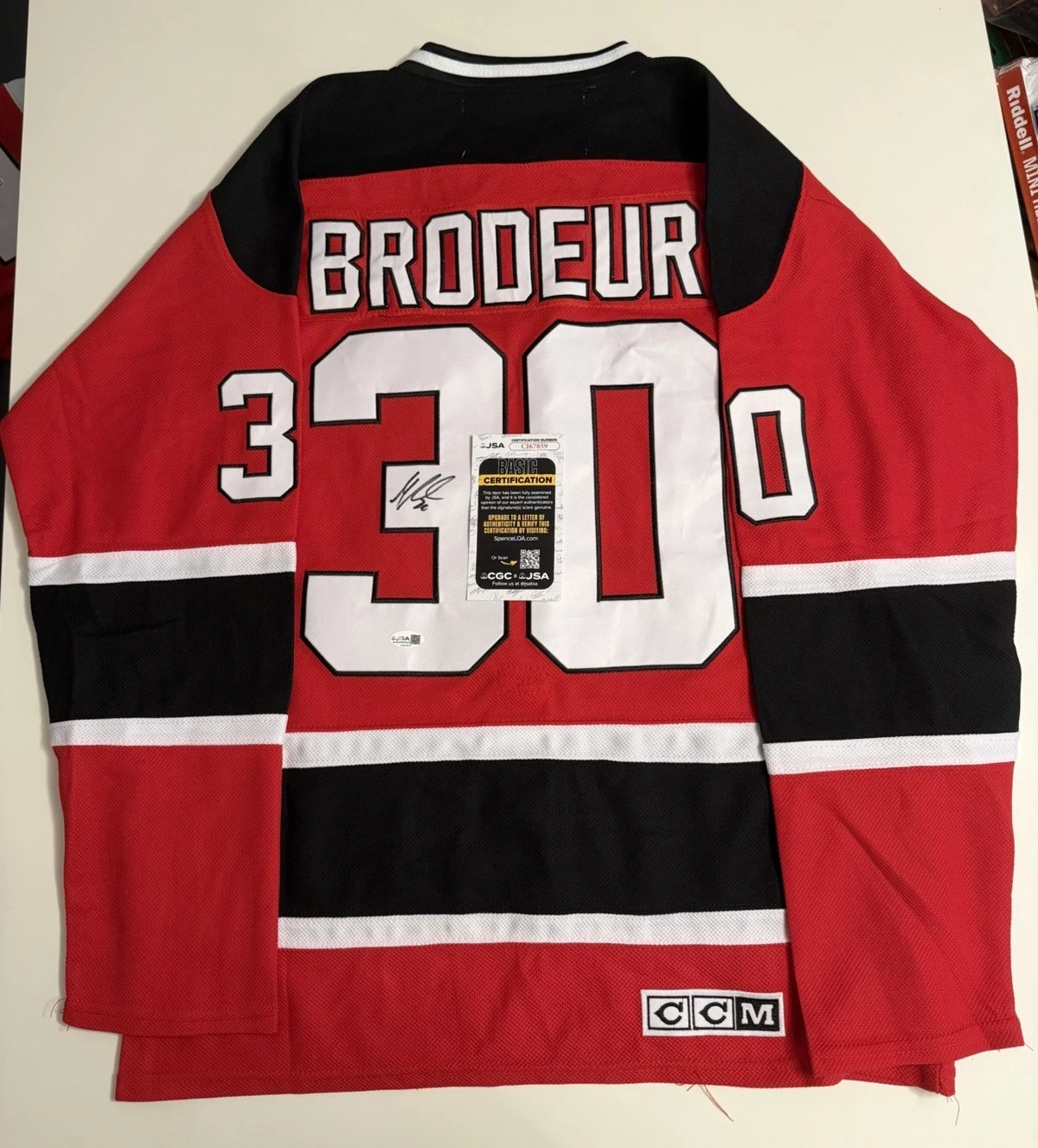 Martin Brodeur New Jersey Devils Autographed Jersey Star HOF JSA COA