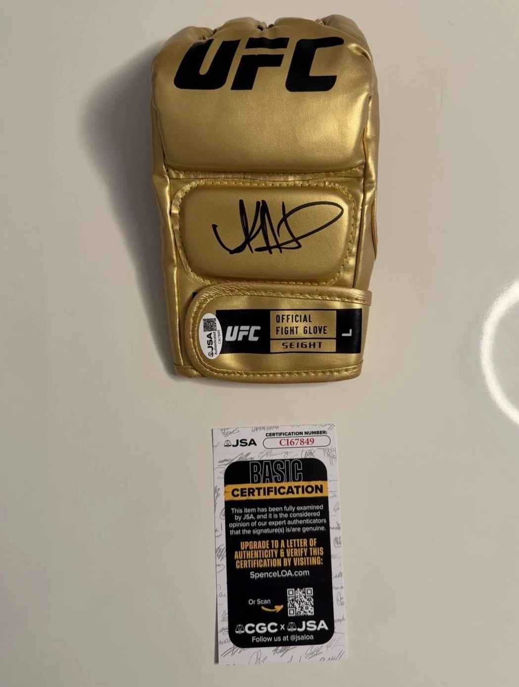 Kayla Harrison Autographed Gold UFC Glove Rare Champ JSA COA