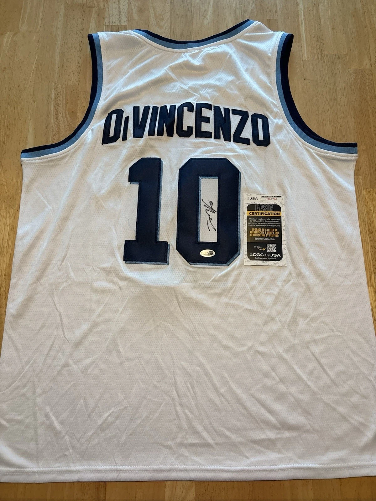 Donte Divincenzo Signed Autographed Villanova Wildcats Jersey  JSA Coa