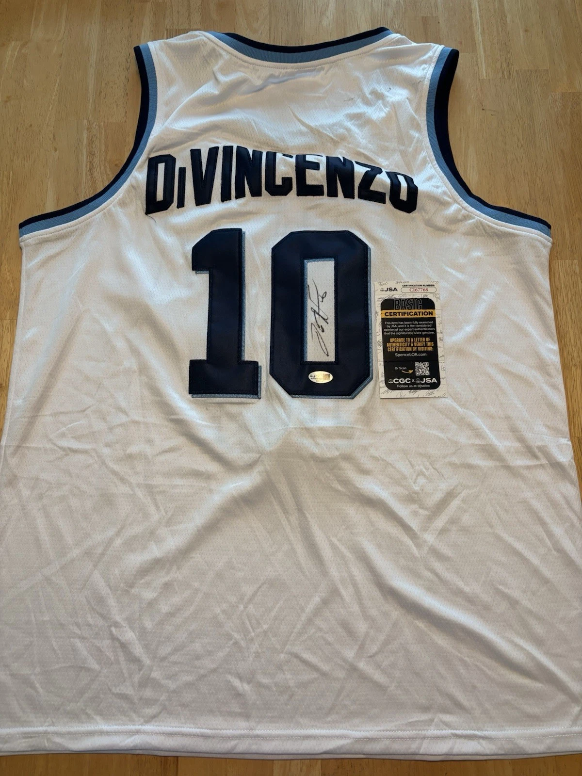 Donte Divincenzo Signed Autographed Villanova Wildcats Jersey  JSA Coa