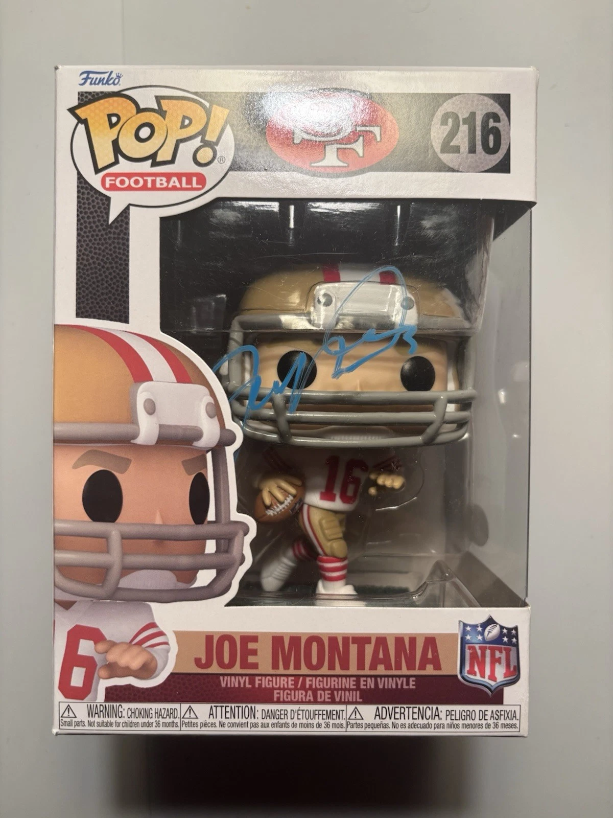 Joe Montana San Francisco 49ers Autographed Signed Funko Pop Figure #216 JSA COA