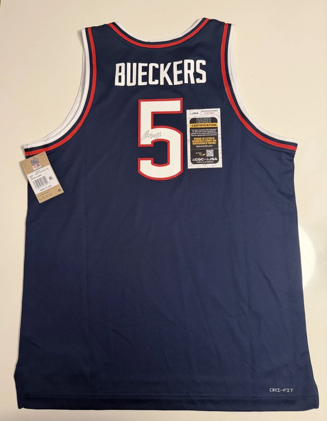 Paige Bueckers UConn Huskies Autographed Jersey JSA COA