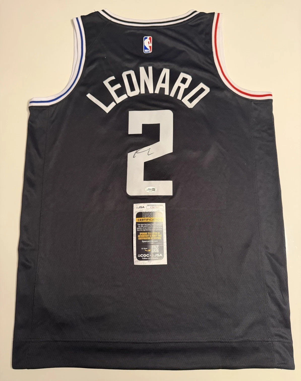 Kawhi Leonard Los Angeles Clippers Autographed Jersey Star JSA COA
