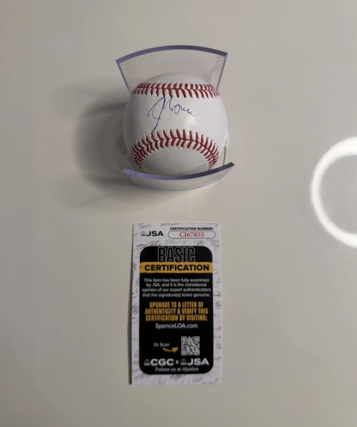 Justin Thomas Golfer Autographed Baseball PGA JSA COA