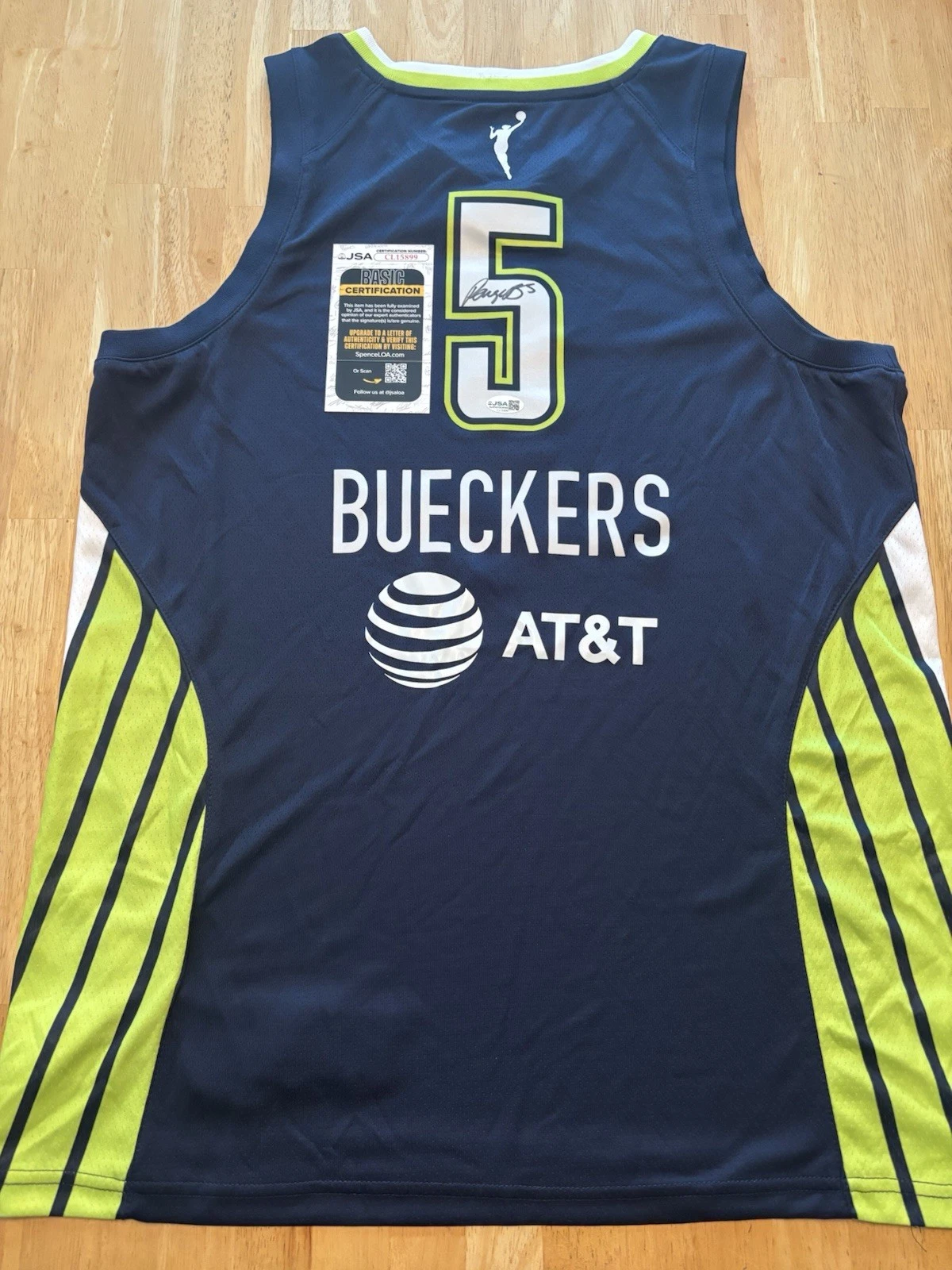 Paige Bueckers Dallas Wings Autographed Jersey Star JSA COA