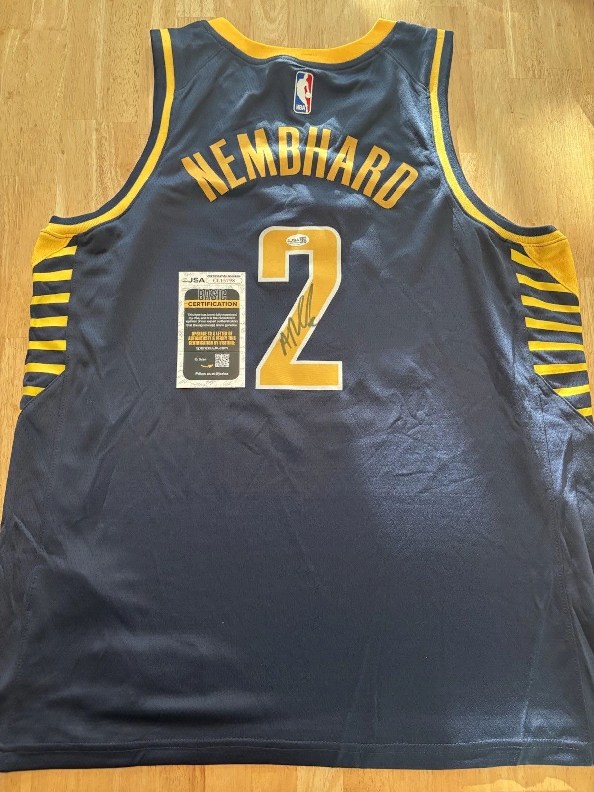 Andrew Nembhard Signed Autographed Indiana Pacers Jersey Jsa Coa