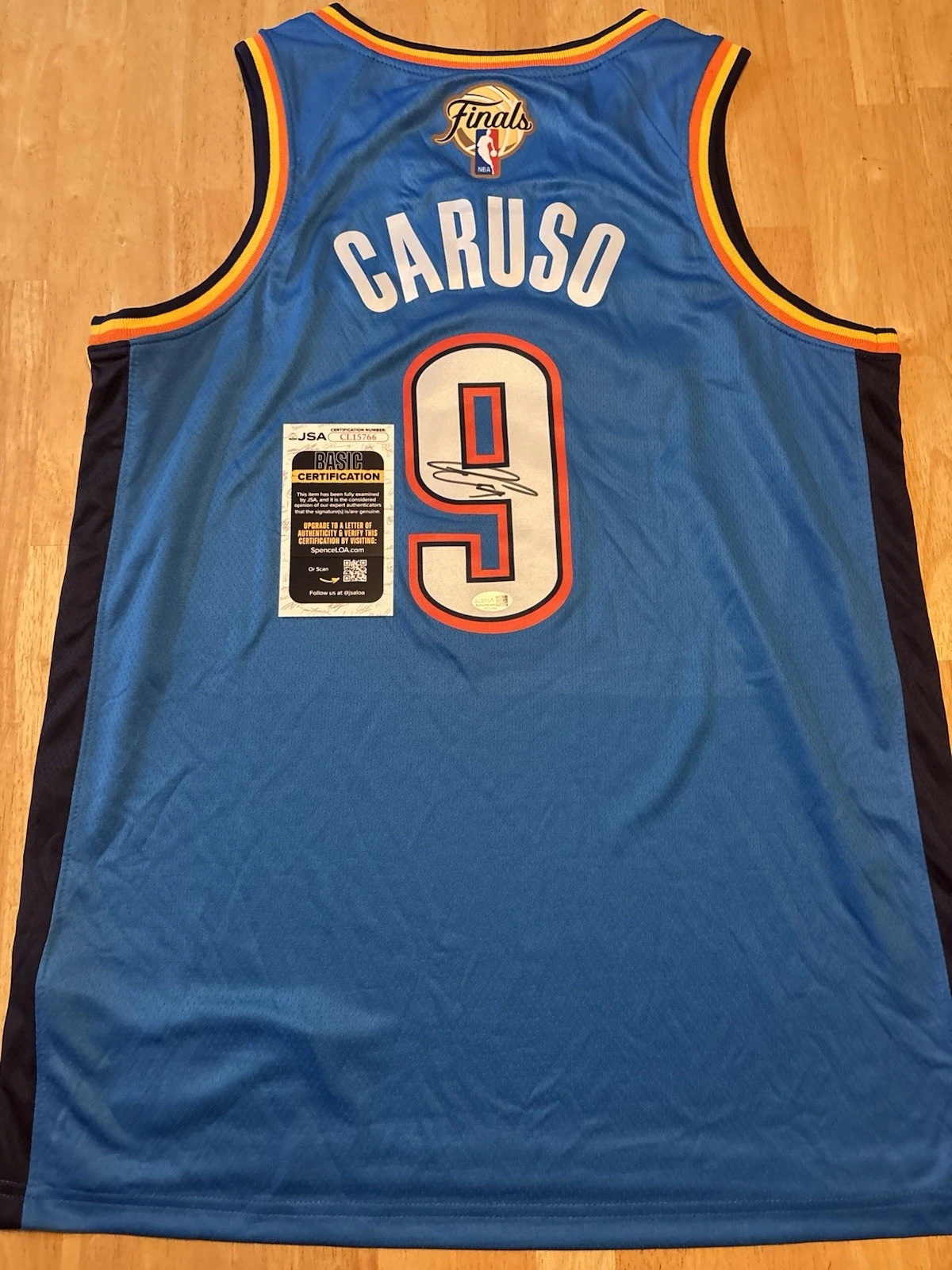 Alex Caruso Signed Autographed 2025 NBA Finals Jersey OKC Thunder JSA COA
