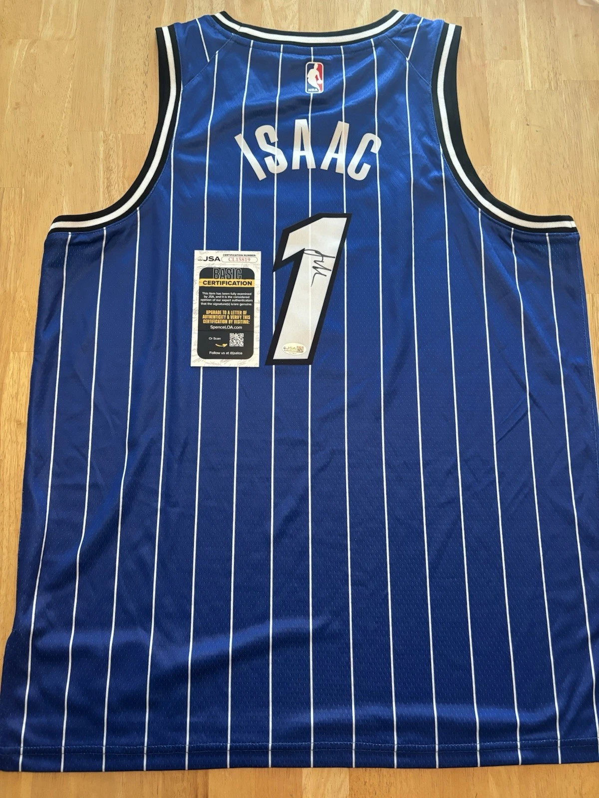 Jonathan Isaac Signed Autographed Orlando Magic Jersey JSA COA