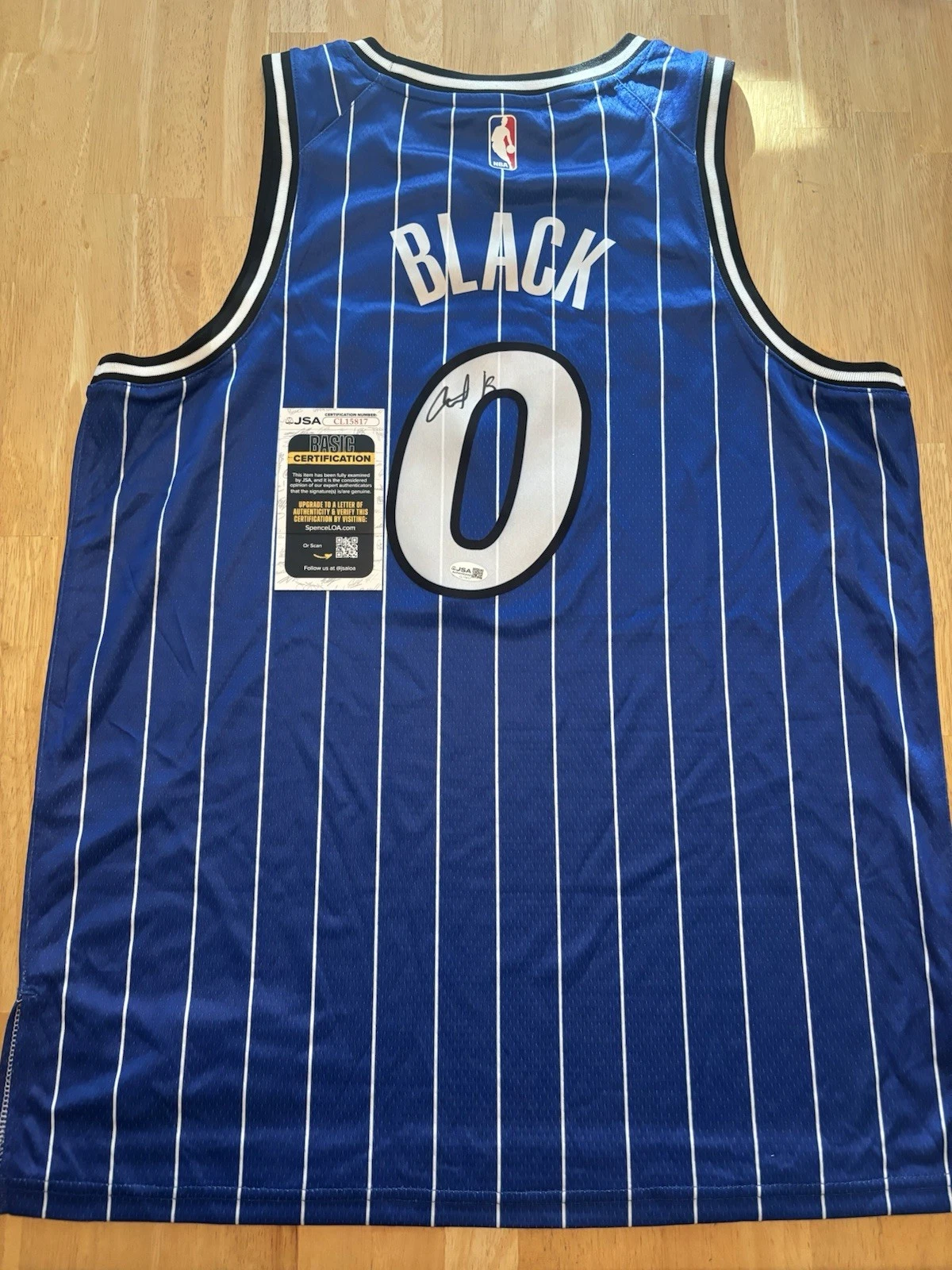 Anthony Black Signed Autographed Orlando Magic Jersey Jsa Coa
