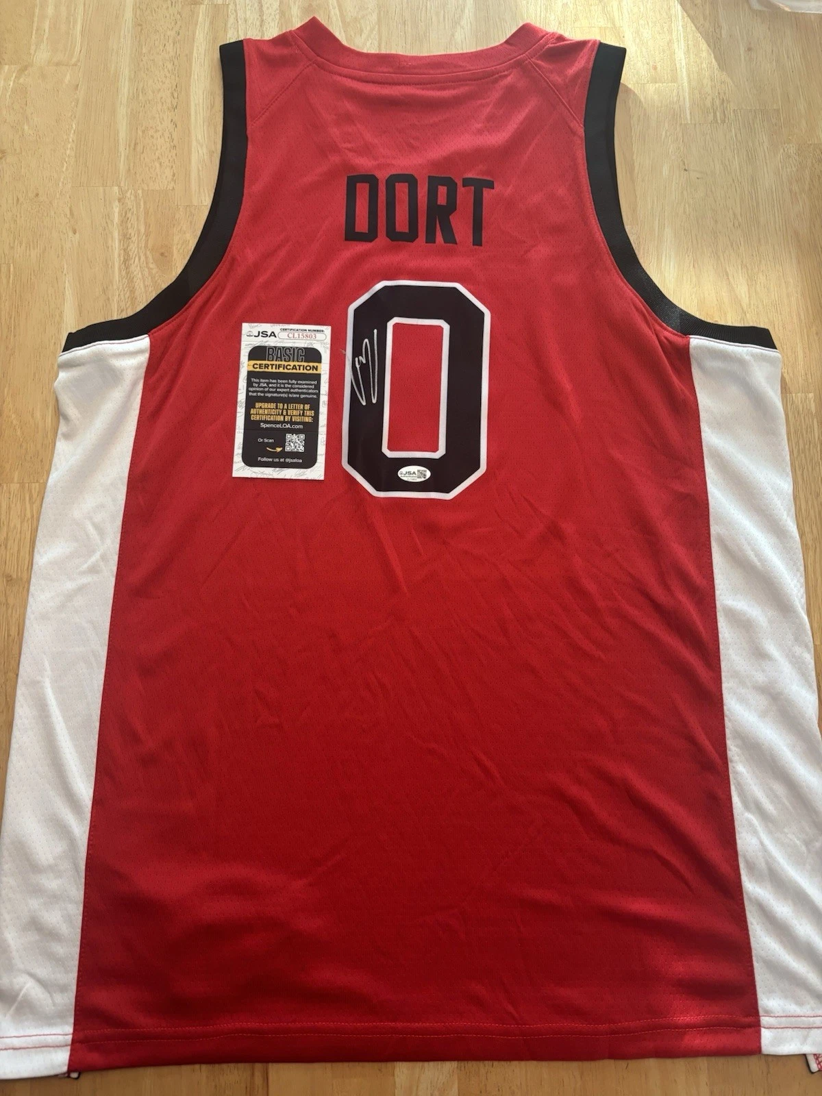 Lugentz Dort Lu Signed Autographed Team Canada Jersey Jsa Coa OKC Thunder