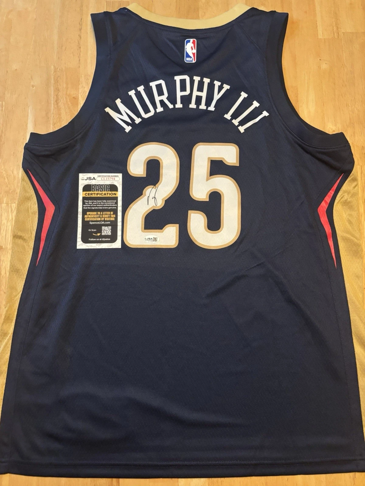 Trey Murphy Signed Autographed New Orleans Pelicans Jersey Jsa Coa