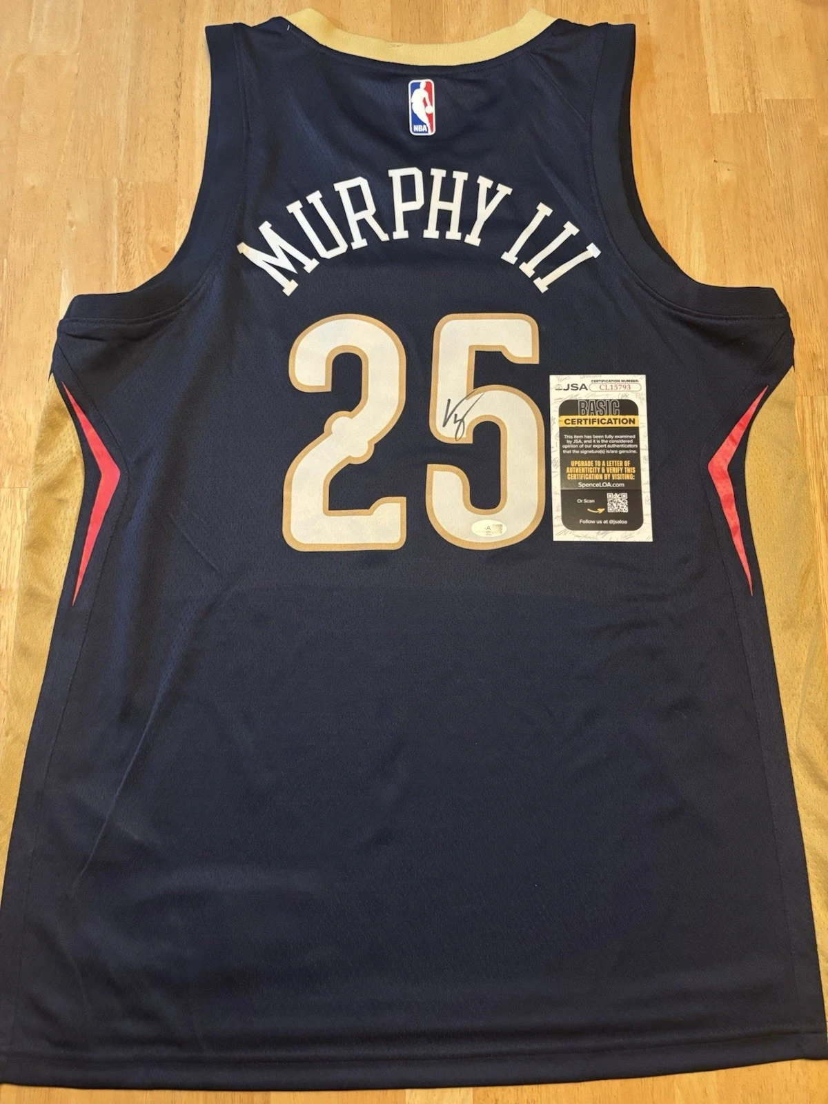 Trey Murphy Signed Autographed New Orleans Pelicans Jersey Jsa Coa