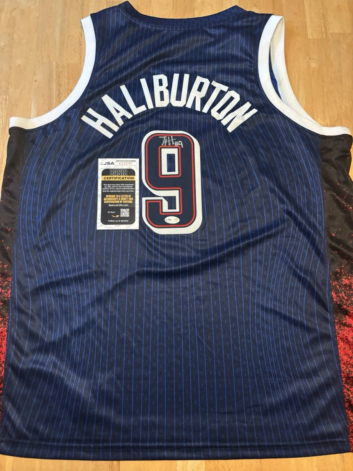 TYRESE HALIBURTON signed Autographed Team USA Olympic Jersey. Pacers . JSA Coa