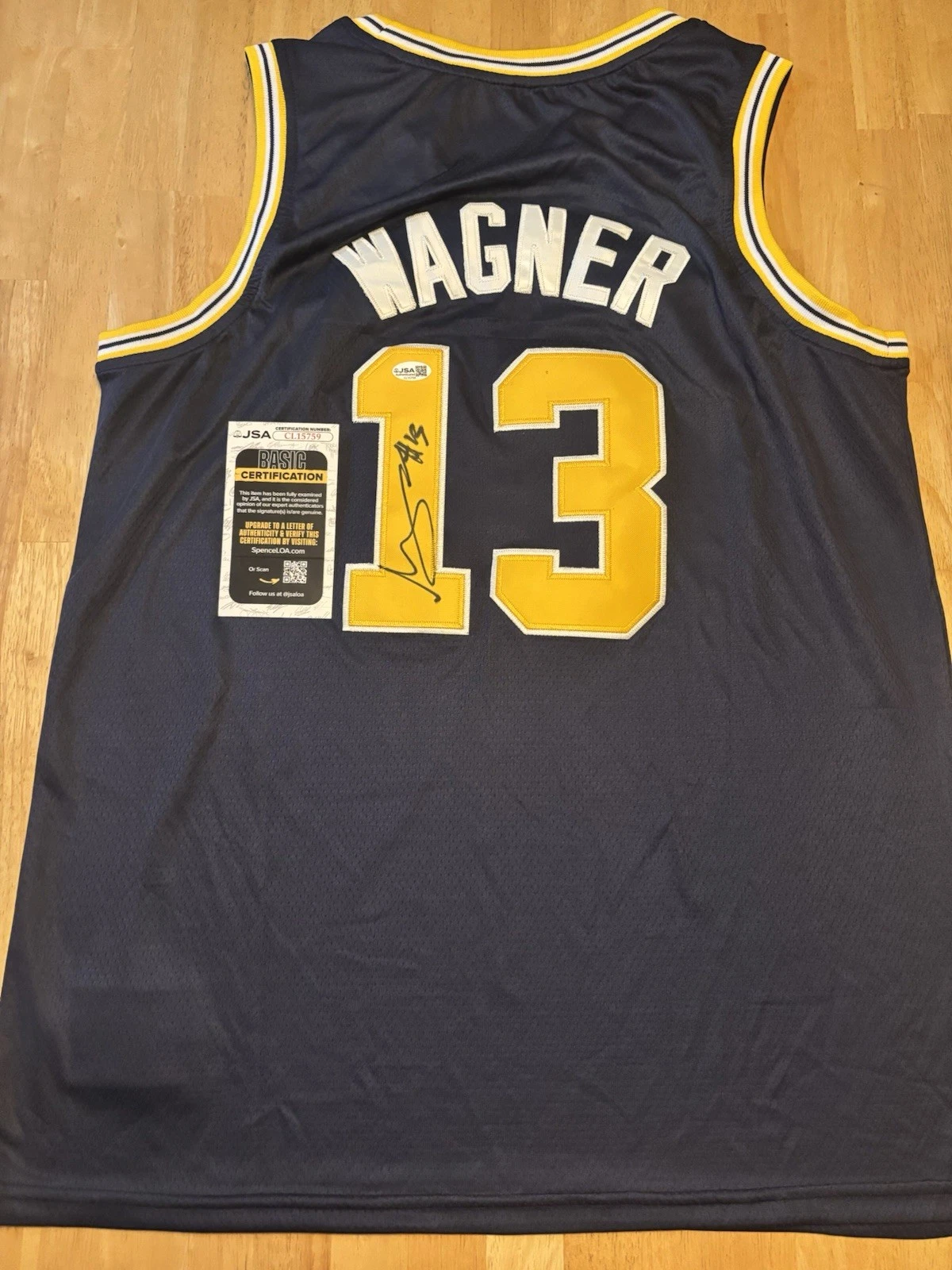 Moritz Wagner Signed Autographed Michigan Wolverines Jersey . JSA Coa. Magic