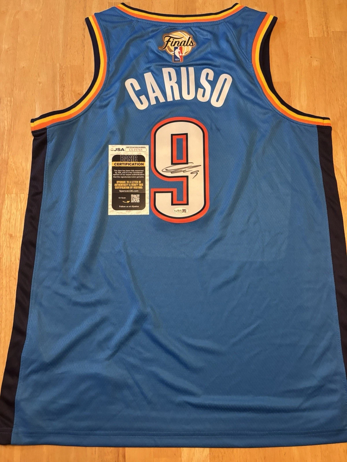 Alex Caruso Signed Autographed 2025 NBA Finals Jersey OKC Thunder JSA COA
