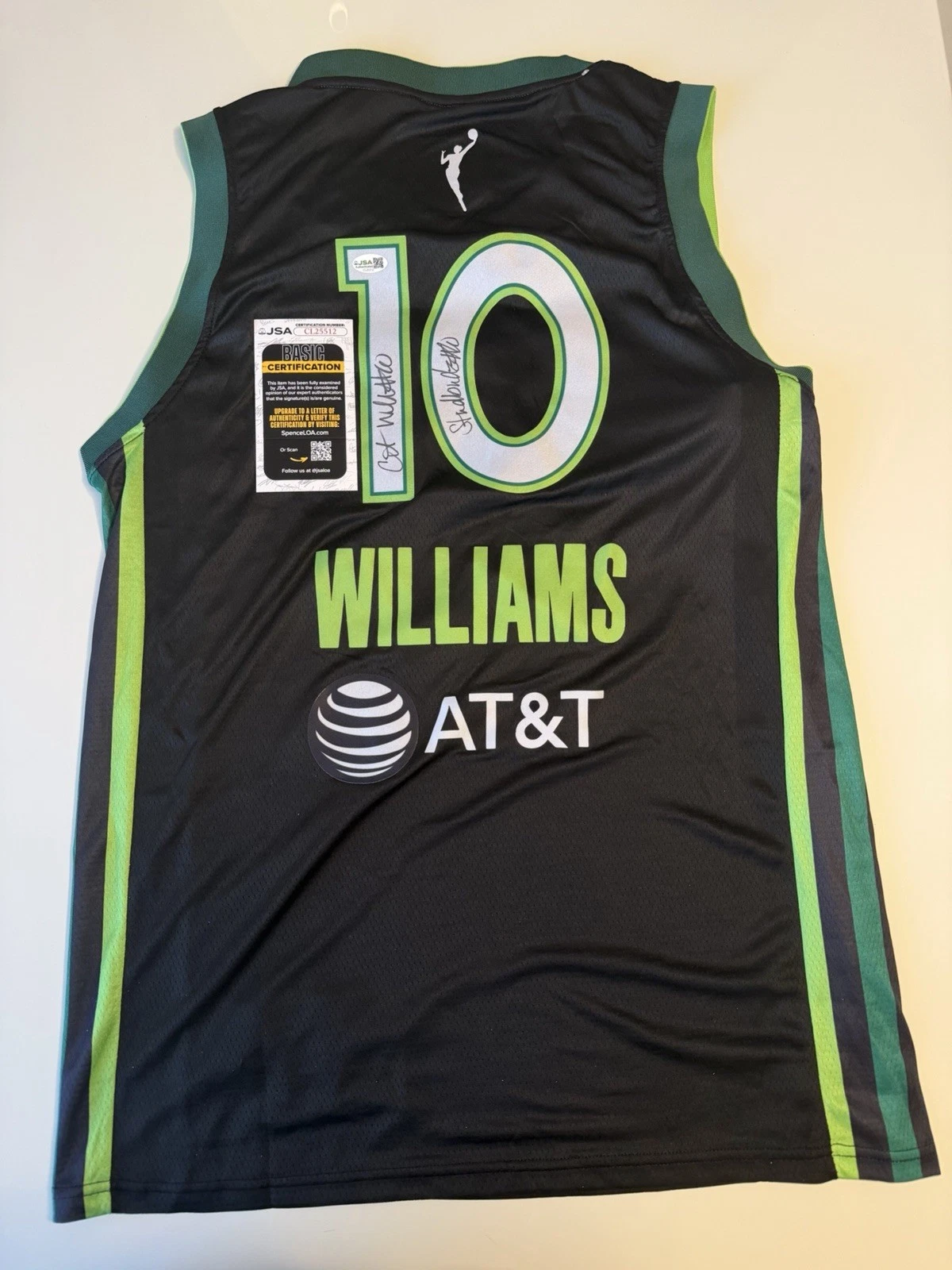 Courtney Williams Minnesota Lynx Autographed Jersey Inscribed Studbudz JSA COA