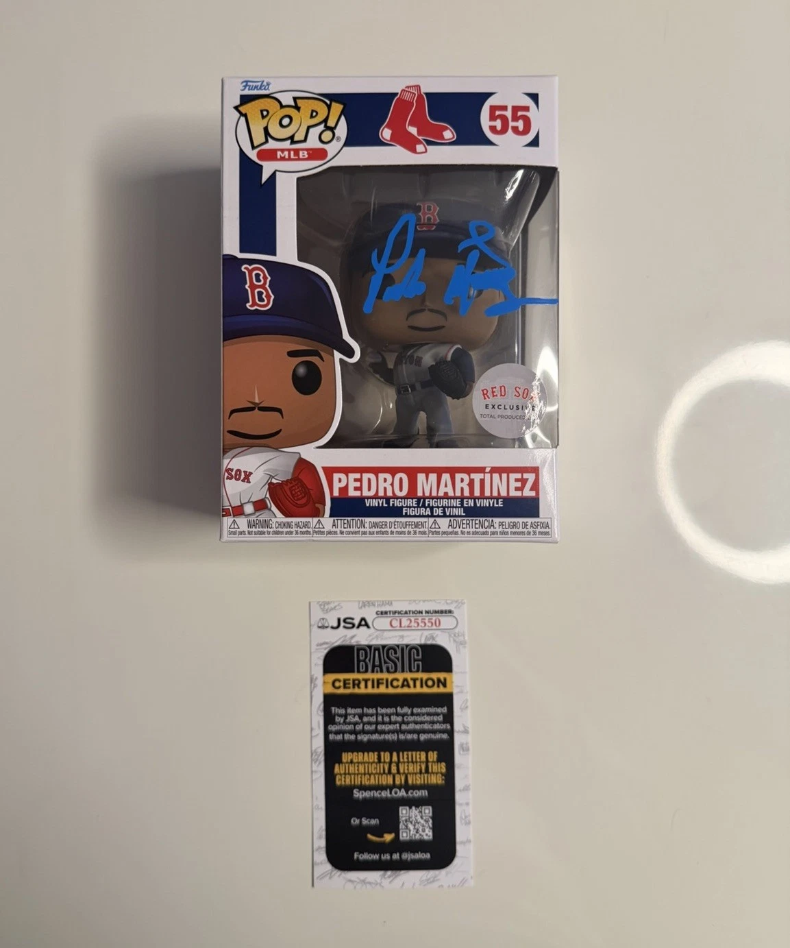 Pedro Martinez Boston Red Sox Autographed Funko Pop Fenway Exclusive JSA COA