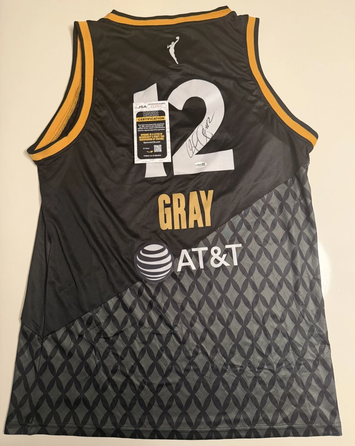 Chelsea Gray Las Vegas Aces Autographed Jersey WNBA Star JSA COA
