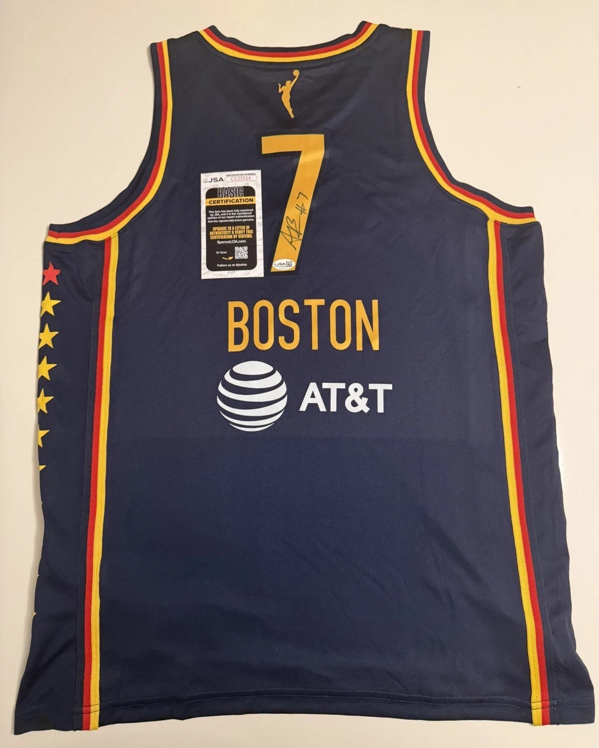 Aliyah Boston Indiana Fever Autographed Jersey WNBA Star JSA COA