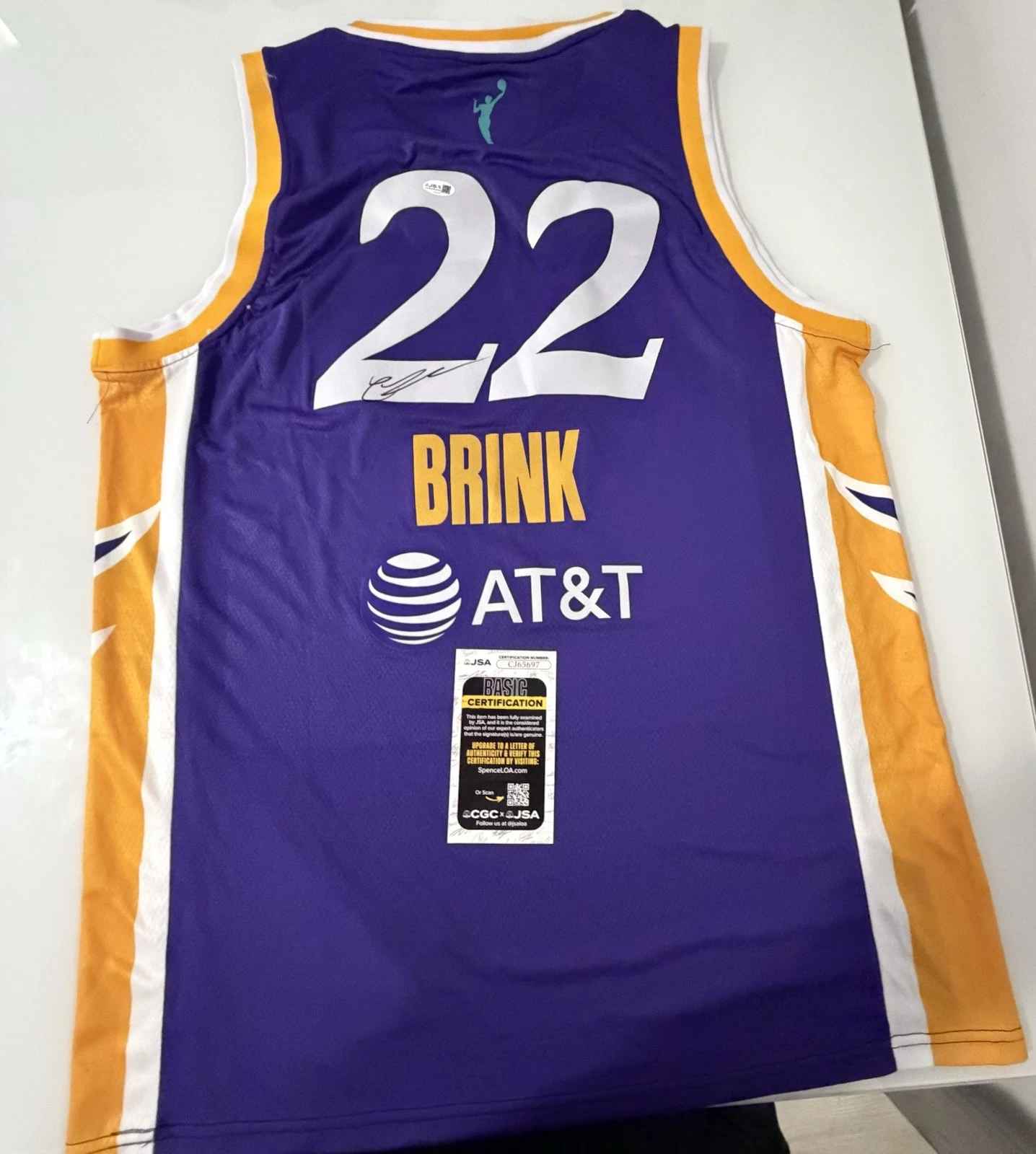 Cameron Brink Los Angeles Sparks Autographed Jersey JSA COA