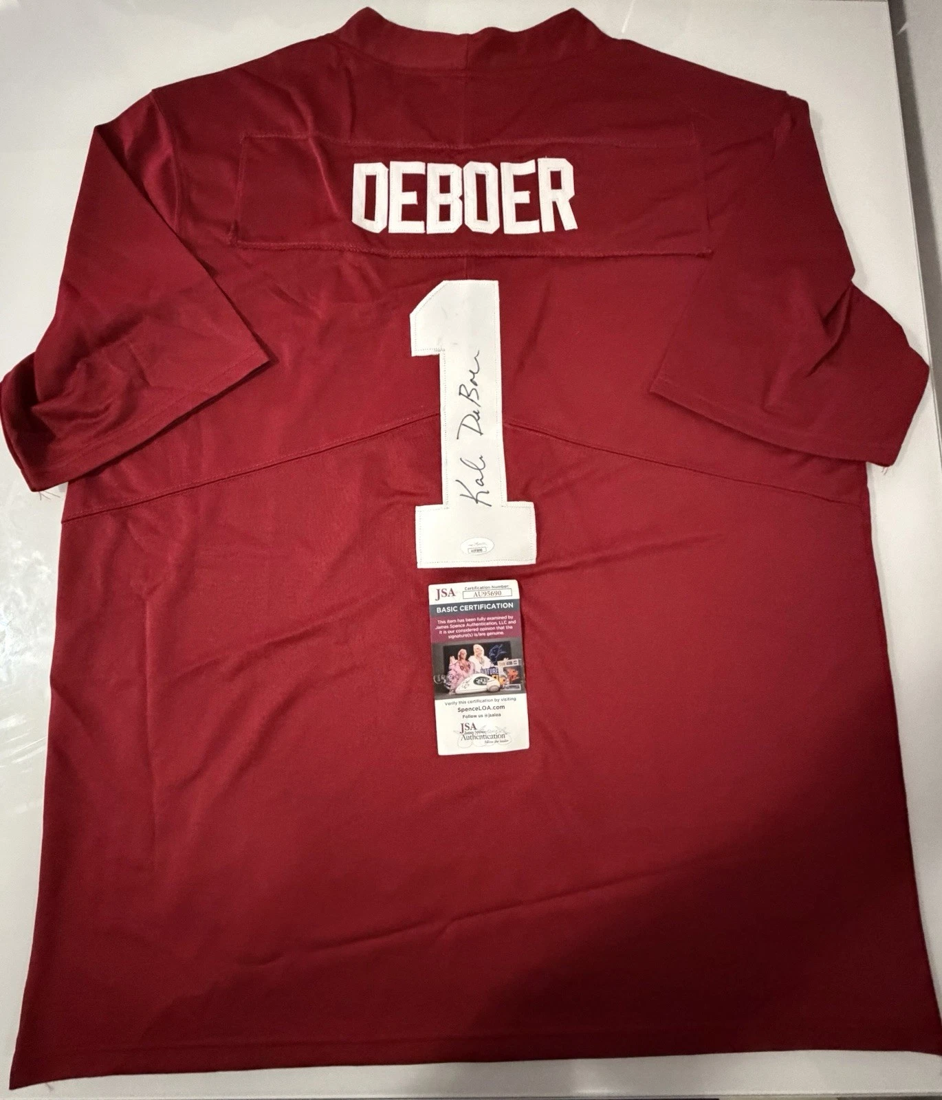 Kalen DeBoer Signed Autographed Alabama Coach Jersey JSA COA