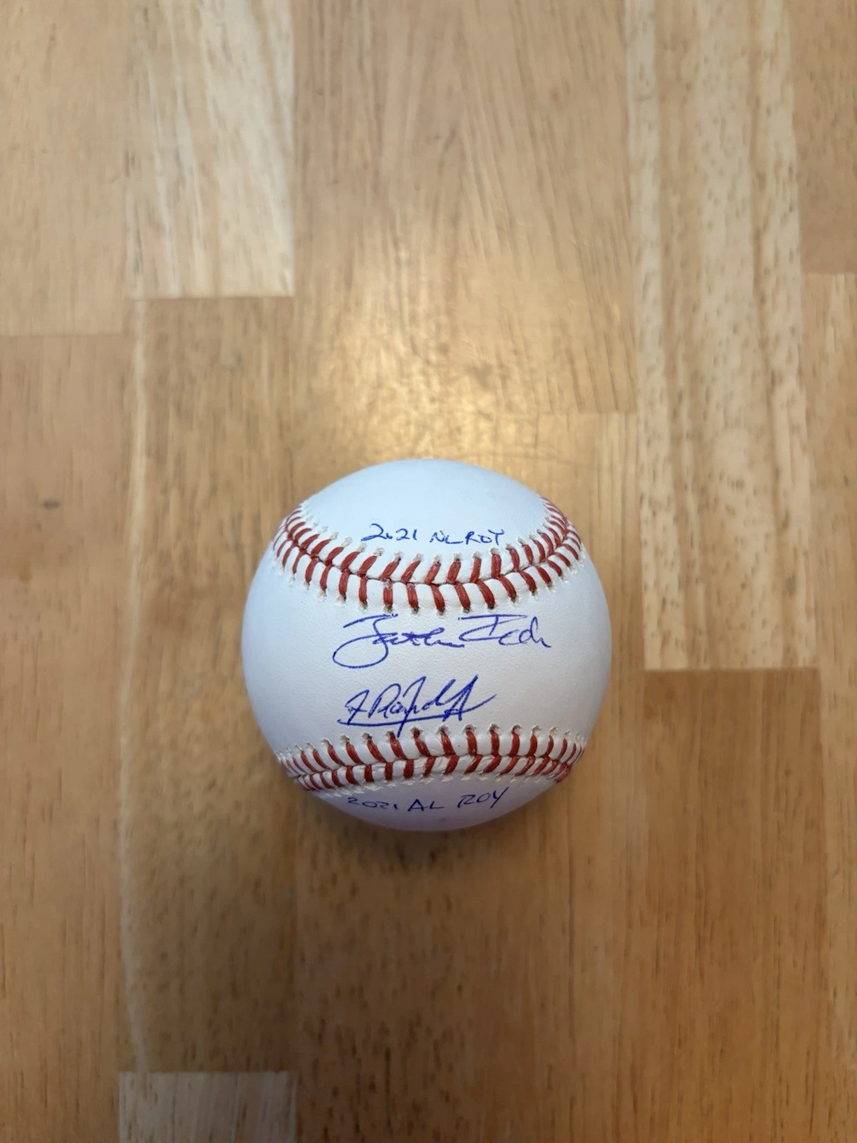 Randy Arozarena & Jonathan India Dual Signed Autographed Baseball ROY PSA COA