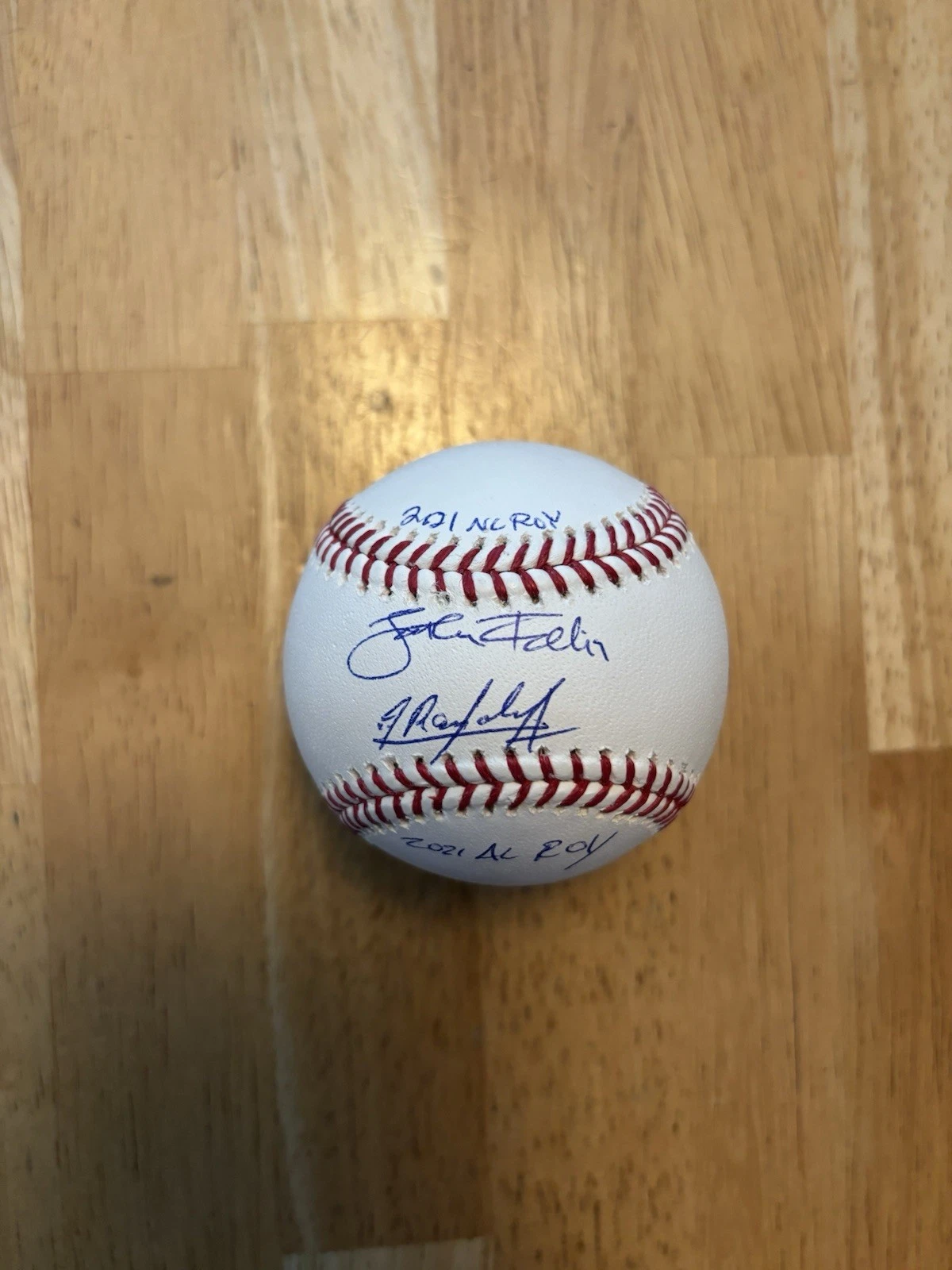 Randy Arozarena & Jonathan India Dual Signed Autographed Baseball ROY PSA COA