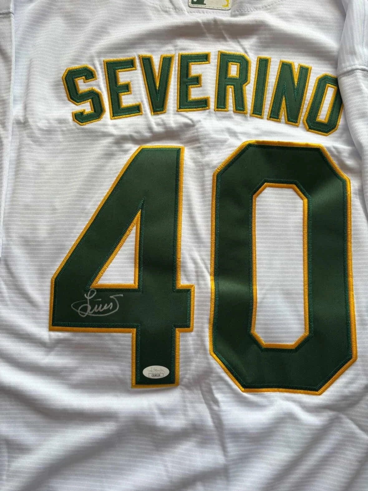 Luis Severino Autographed Signed Oakland Athletics Jersey JSA COA