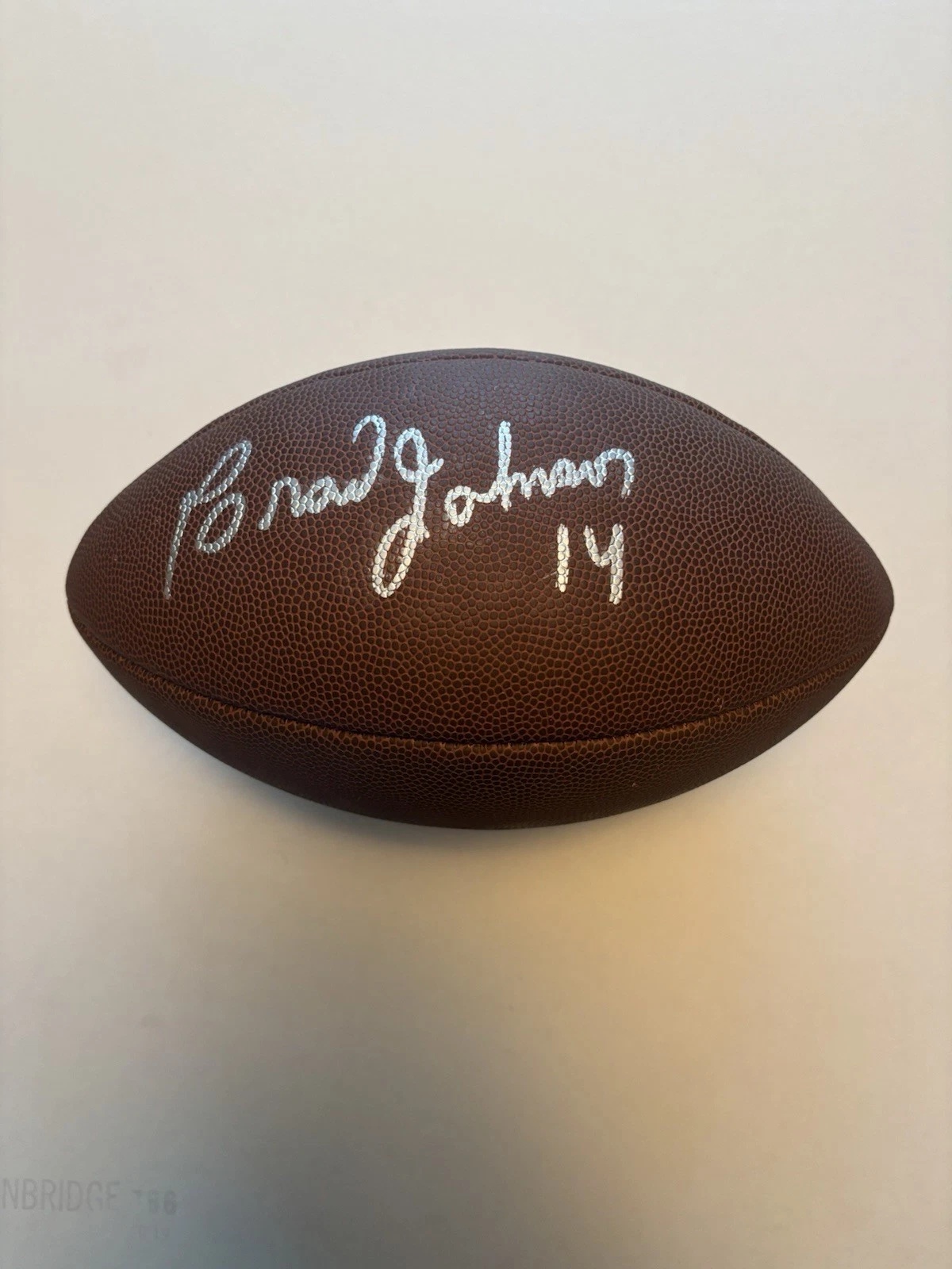 BRAD JOHNSON signed Autographed  full size football BECKETT COA BUCCANEERS. Read