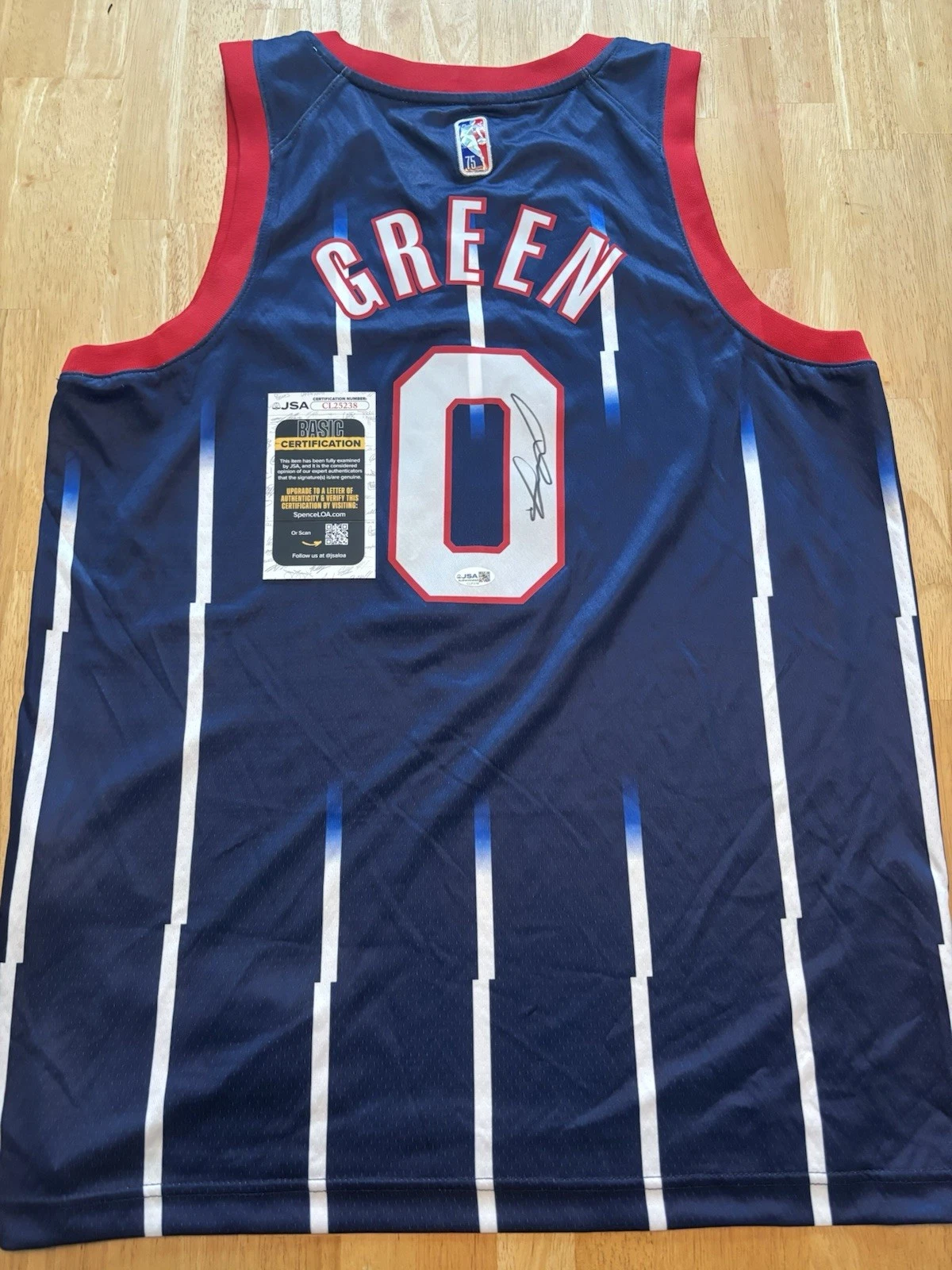 Jalen Green Autographed Signed Houston Rockets Jersey . JSA Coa