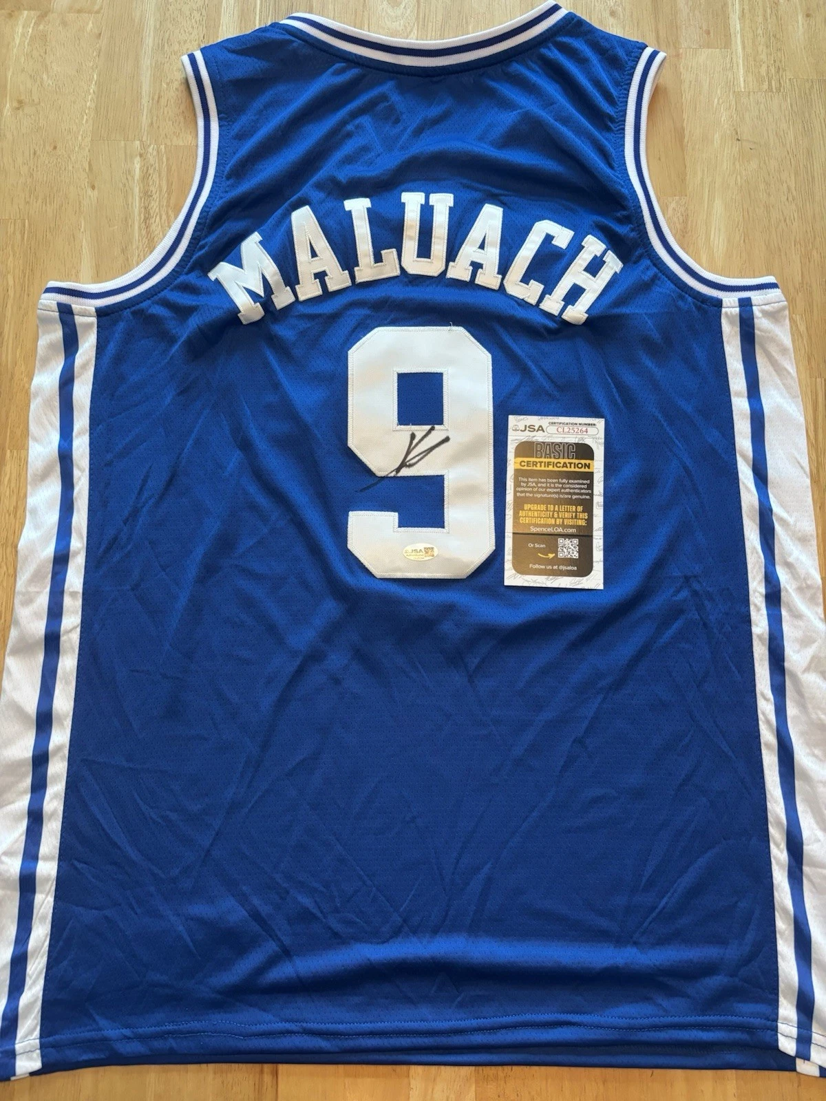 Khaman Maluach Signed Jersey JSA CERT Duke Blue Devils Suns Autographed
