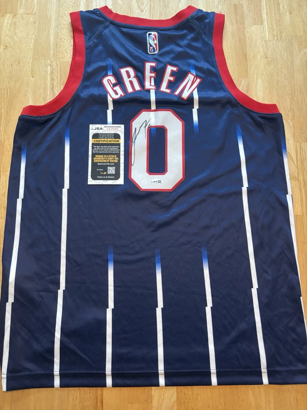 Jalen Green Autographed Signed Houston Rockets Jersey . JSA Coa