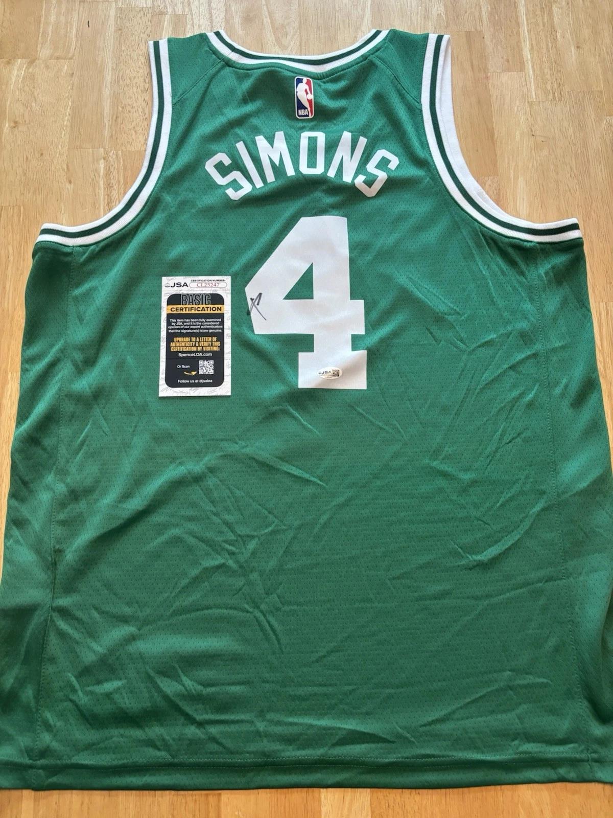Anfernee Simons Signed Boston Celtics Jersey JSA COA