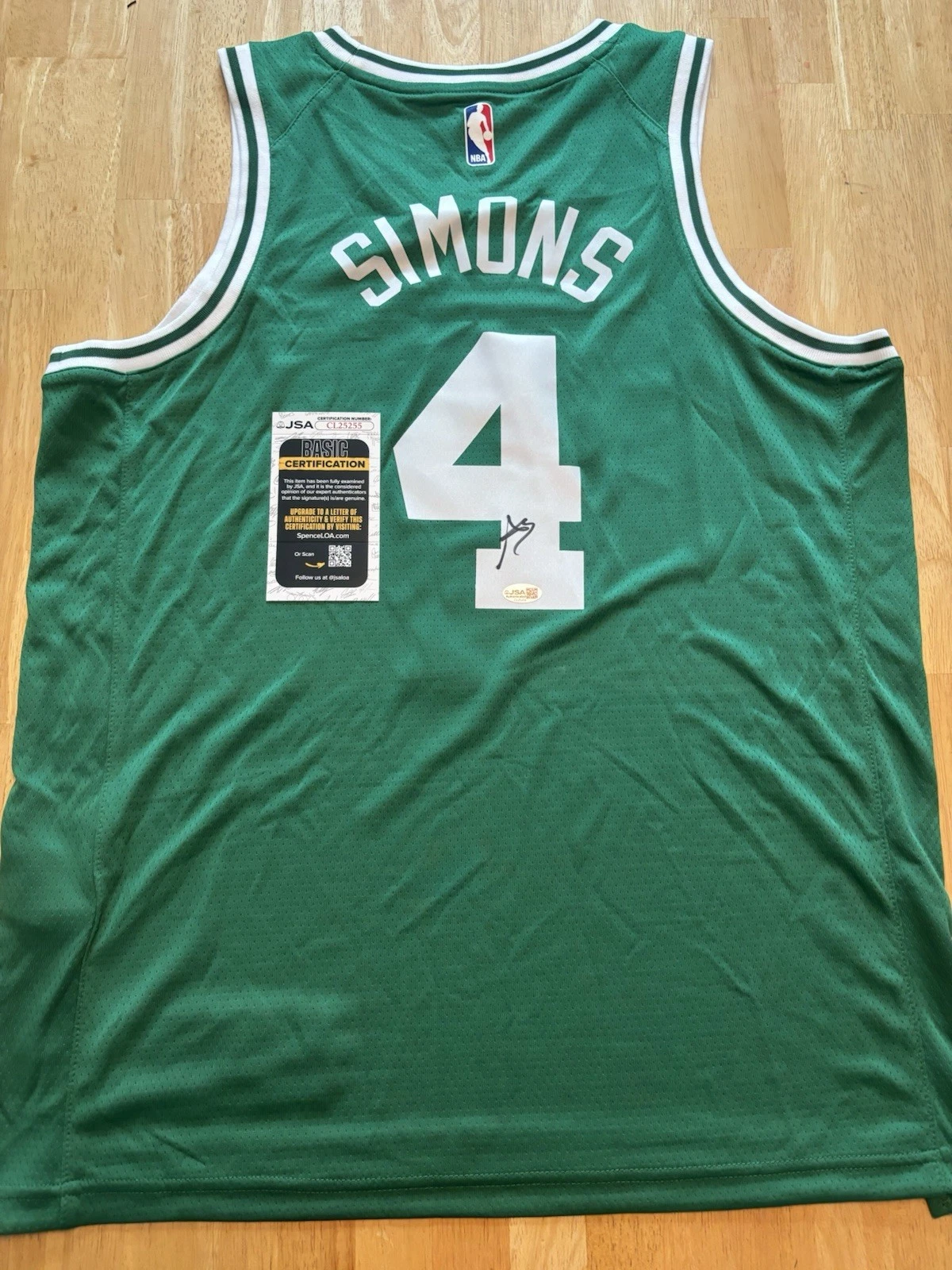 Anfernee Simons Signed Boston Celtics Jersey JSA COA