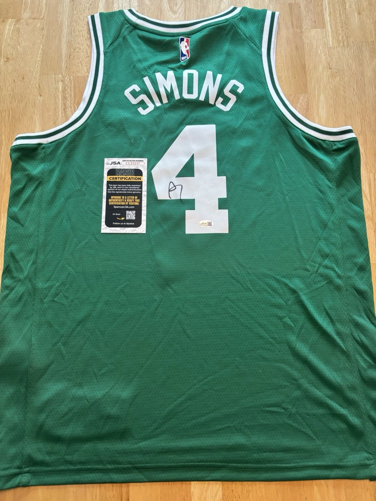 Anfernee Simons Signed Boston Celtics Jersey JSA COA