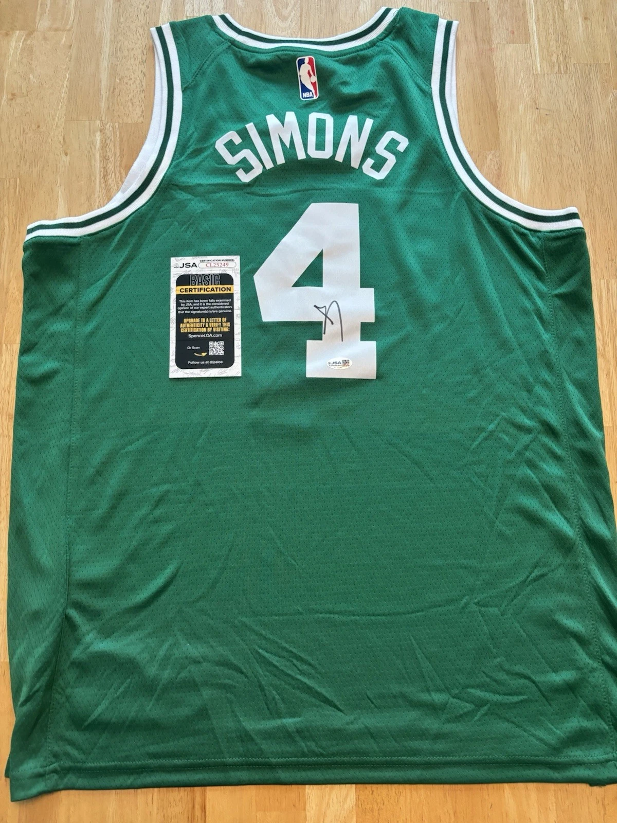 Anfernee Simons Signed Boston Celtics Jersey JSA COA