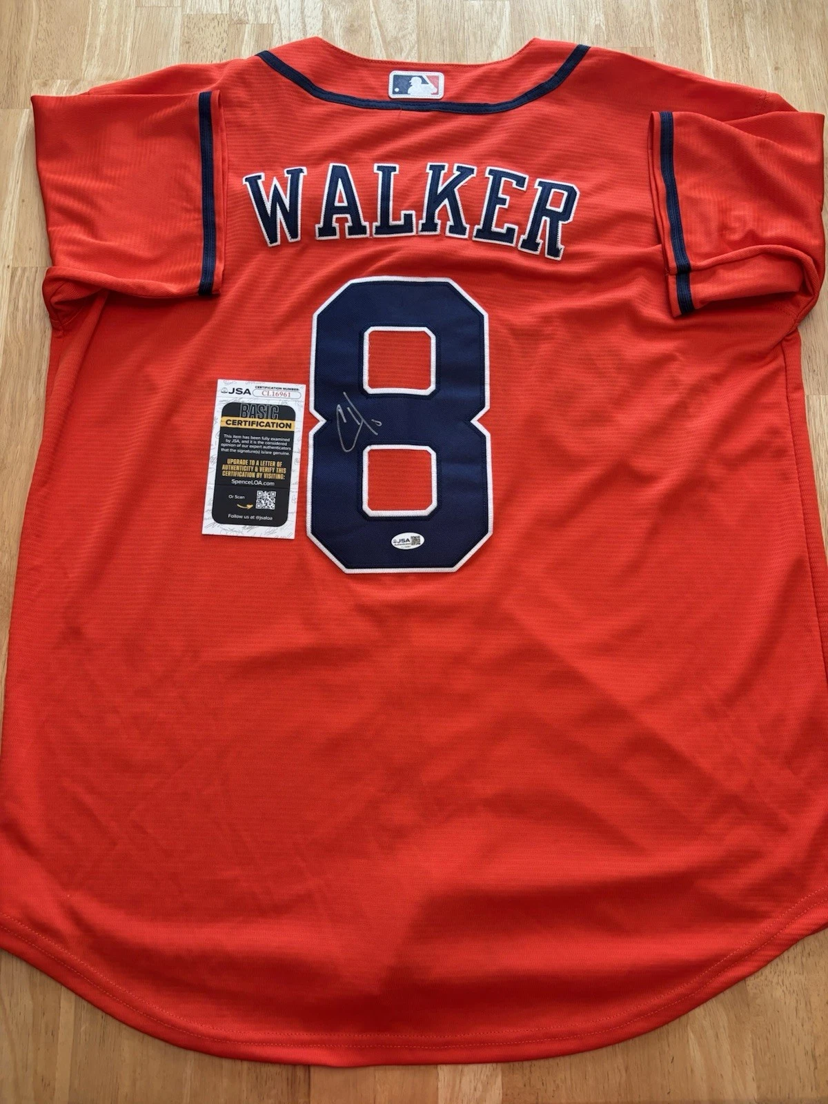Christian Walker Signed Autographed Houston Astros Jersey JSA COA Certified