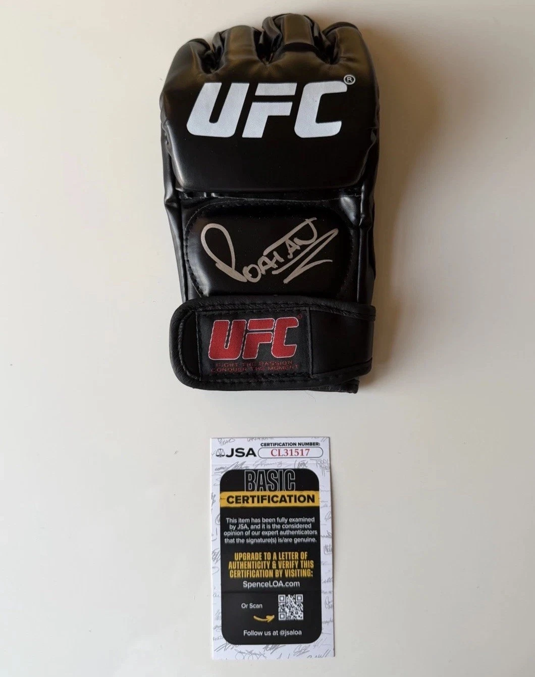 Alex Pereira Fighter Autographed UFC Glove “Poatan” Champ JSA COA