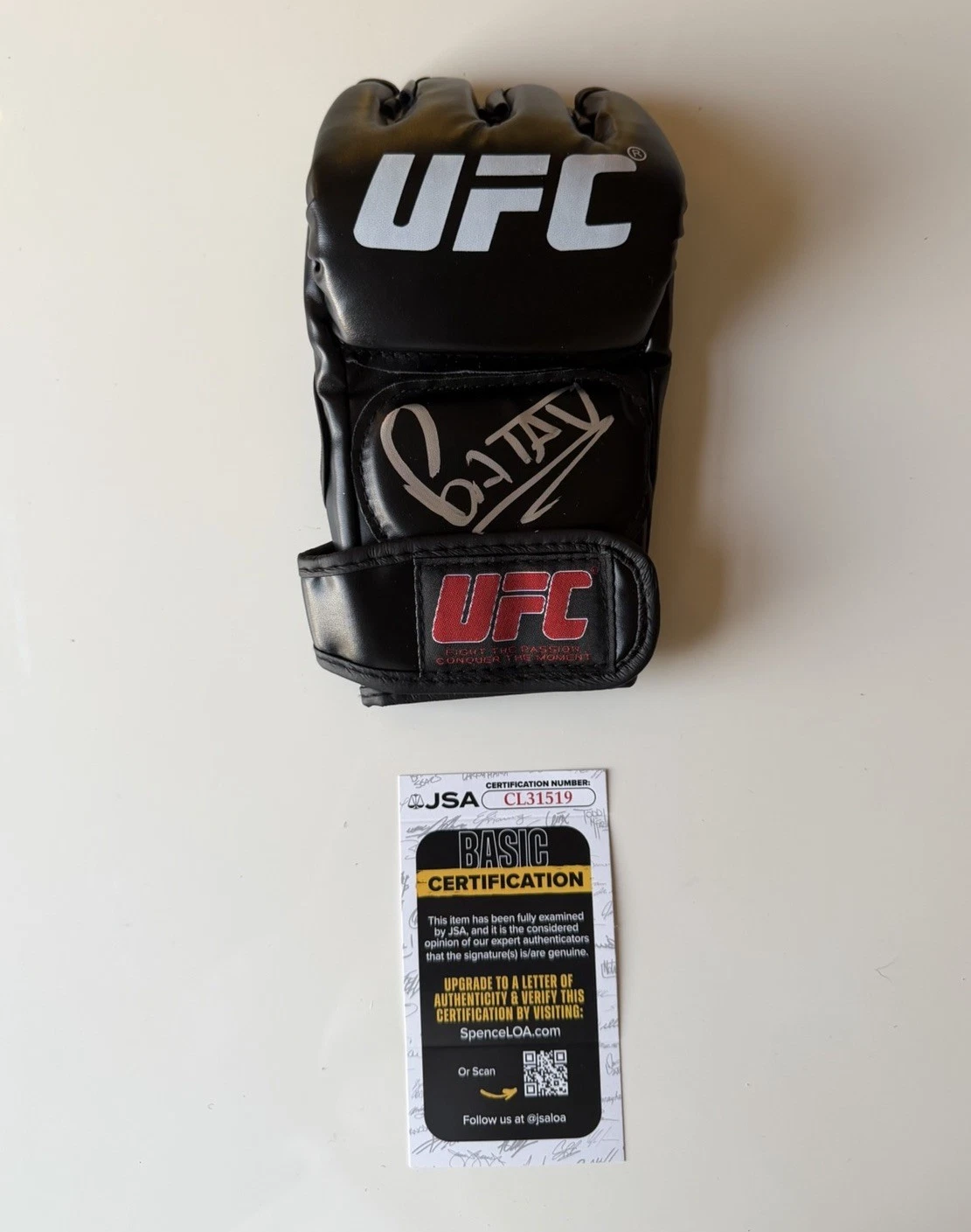 Alex Pereira Fighter Autographed UFC Glove “Poatan” Champ JSA COA