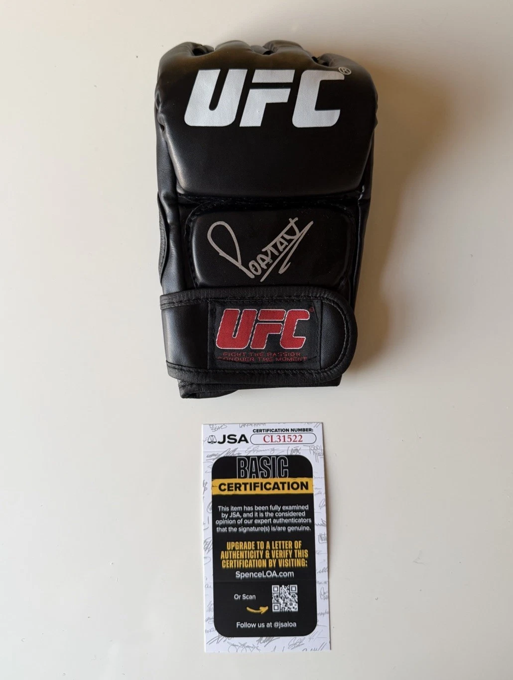 Alex Pereira Fighter Autographed UFC Glove “Poatan” Champ JSA COA