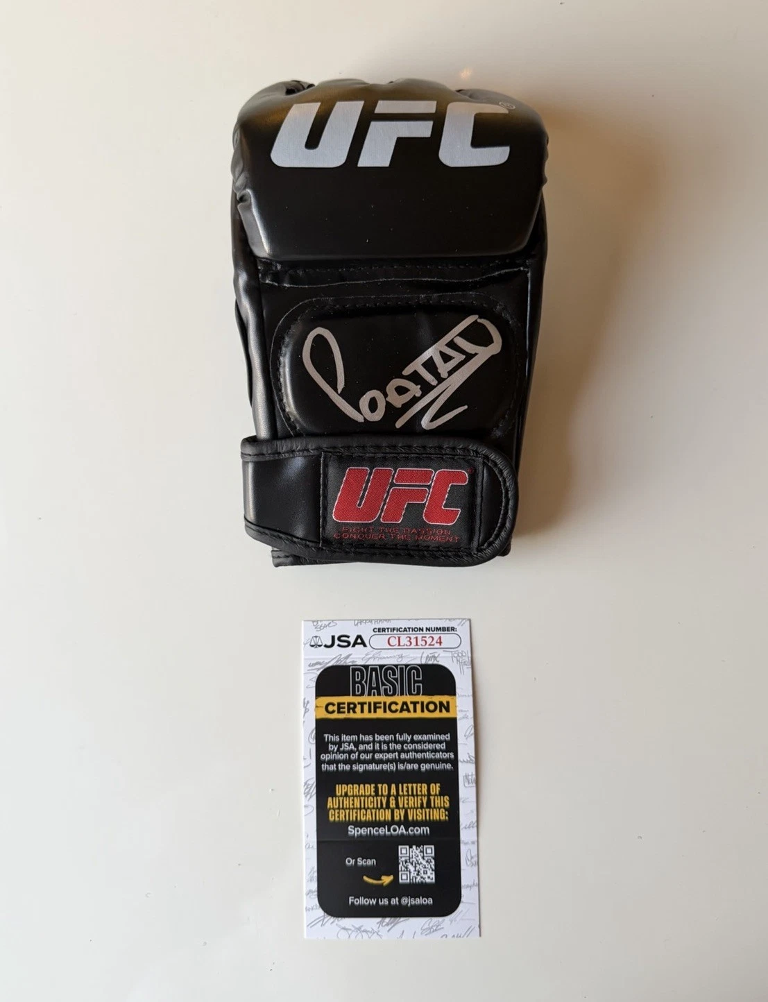 Alex Pereira Fighter Autographed UFC Glove “Poatan” Champ JSA COA