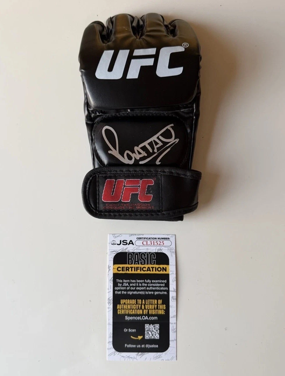 Alex Pereira Fighter Autographed UFC Glove “Poatan” Champ JSA COA
