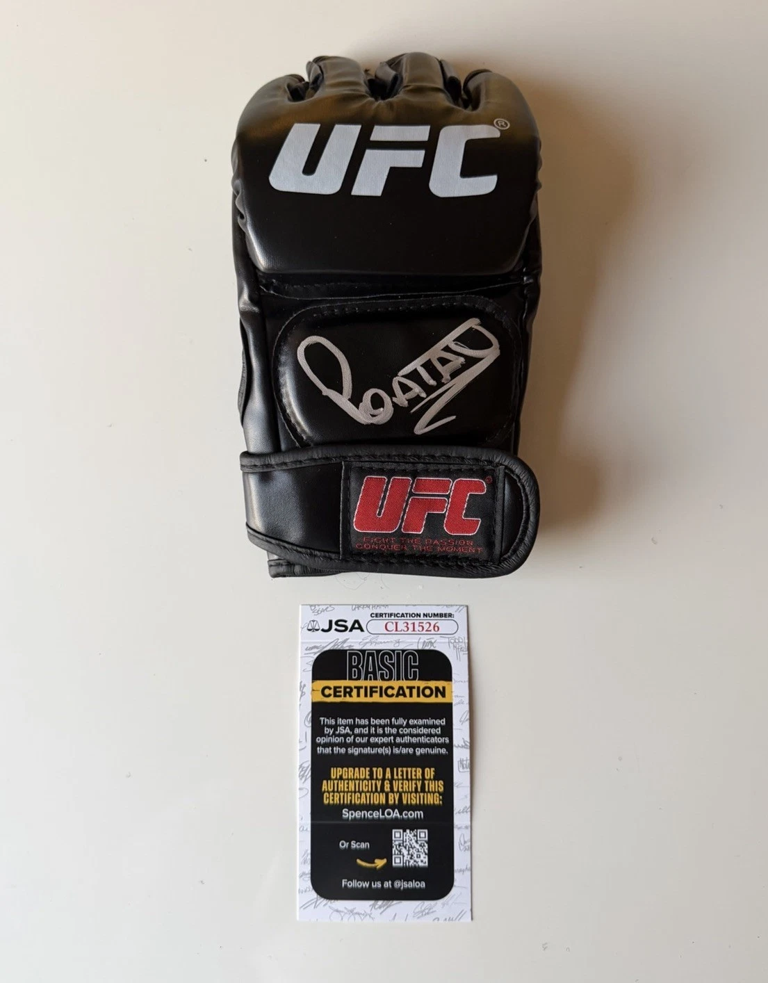 Alex Pereira Fighter Autographed UFC Glove “Poatan” Champ JSA COA