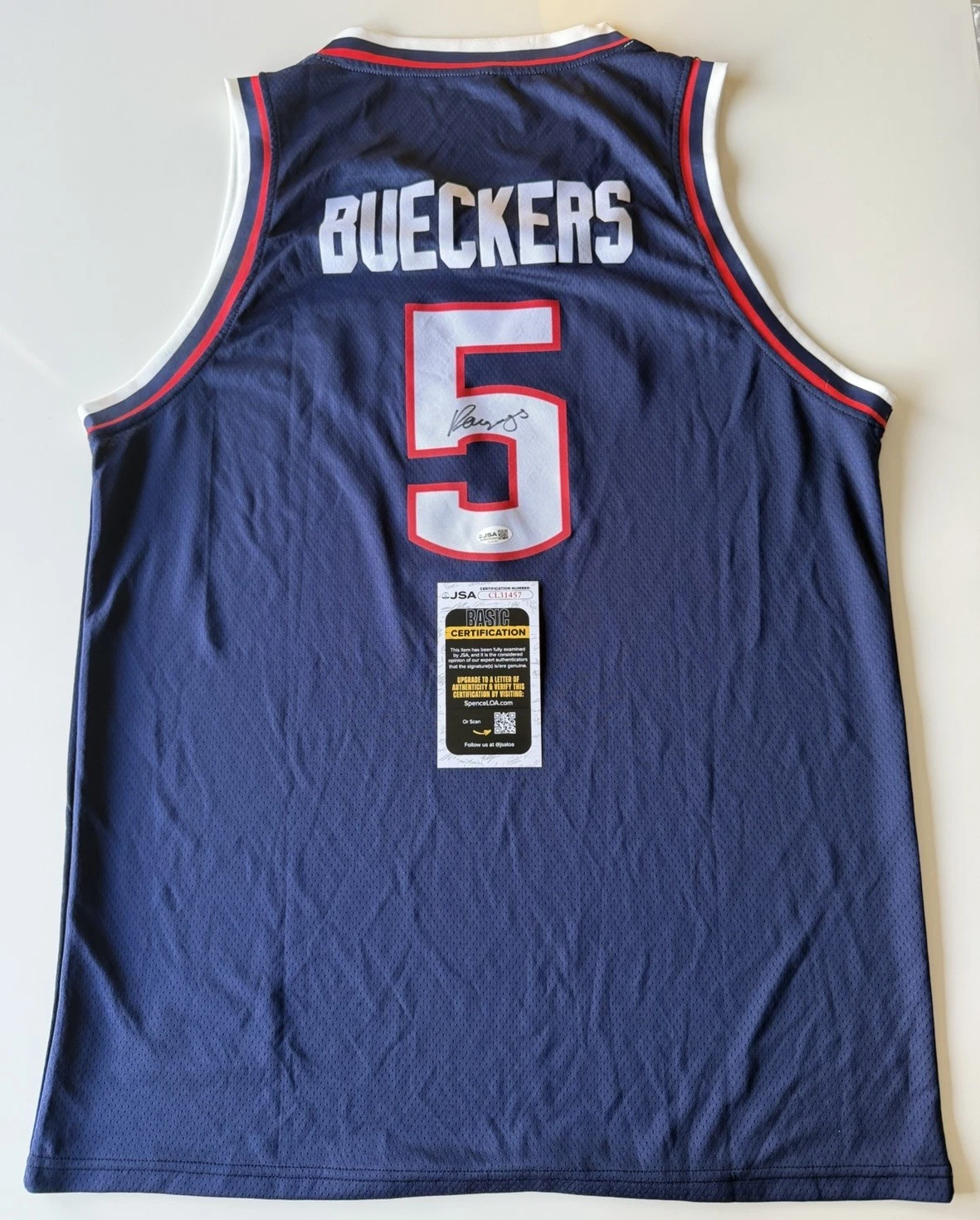 Paige Bueckers UConn Huskies Autographed Jersey JSA COA
