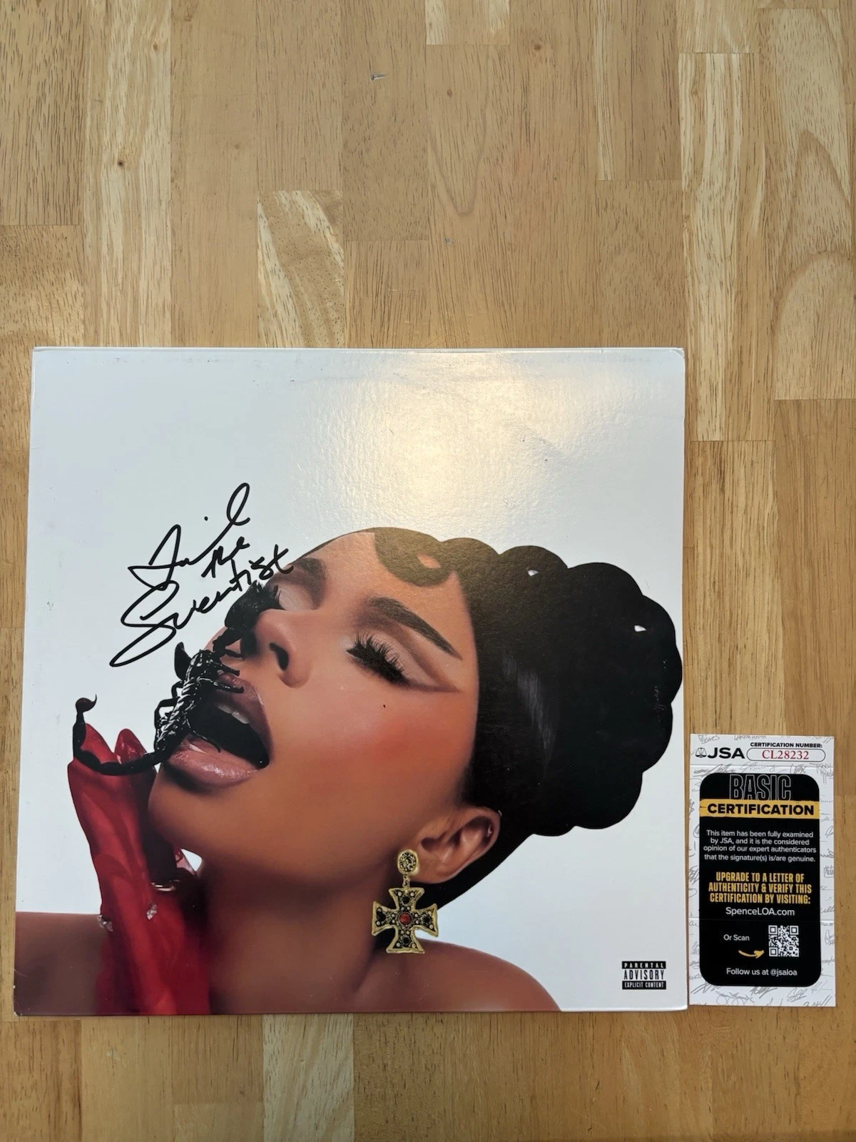 Mariah the Scientist Autographed “To Be Eaten Alive” Vinyl Record JSA COA