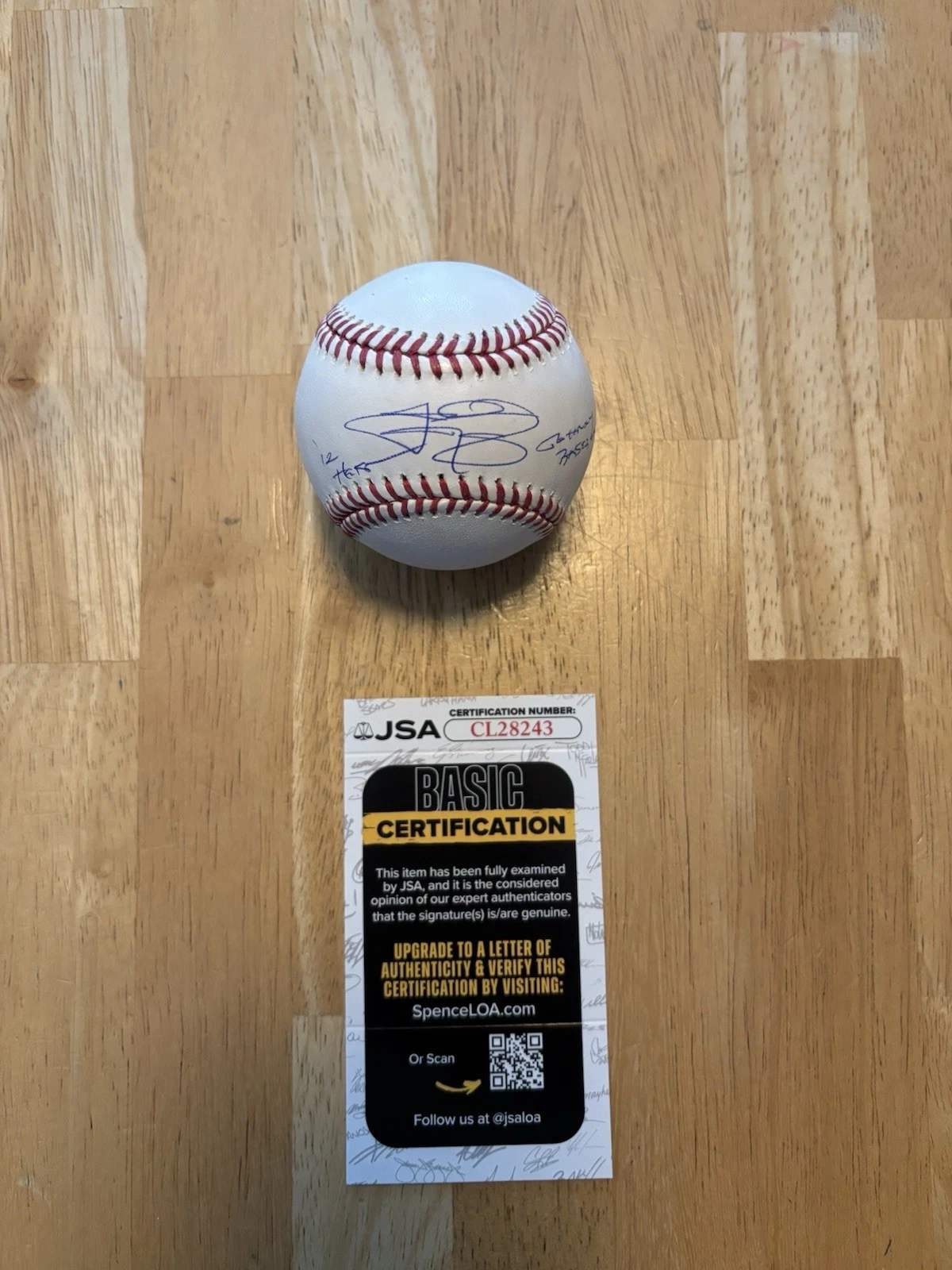 Johnny Manziel Signed Autographed Baseball 2012 Heisman. JSA Coa