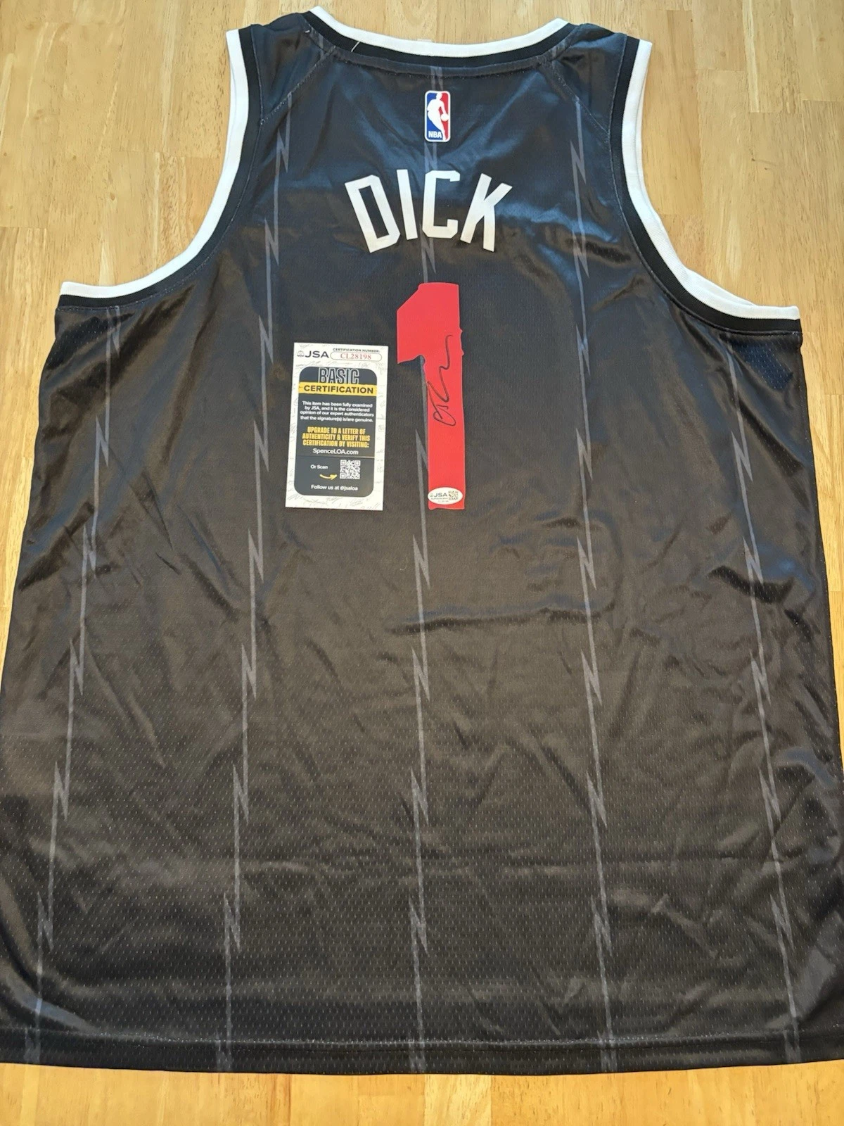 Gradey Dick Toronto Raptors Autographed SignedJersey JSA Certified