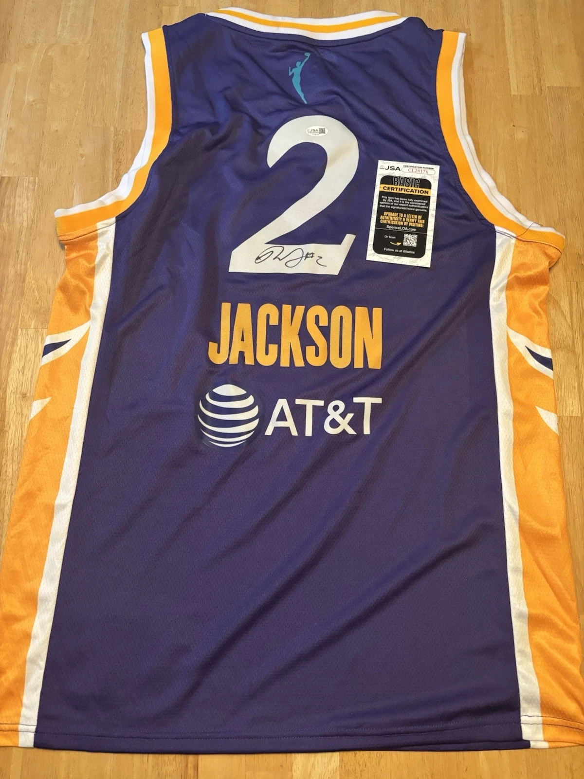 Rickea Jackson Los Angeles Sparks Autographed Signed  Jersey JSA COA